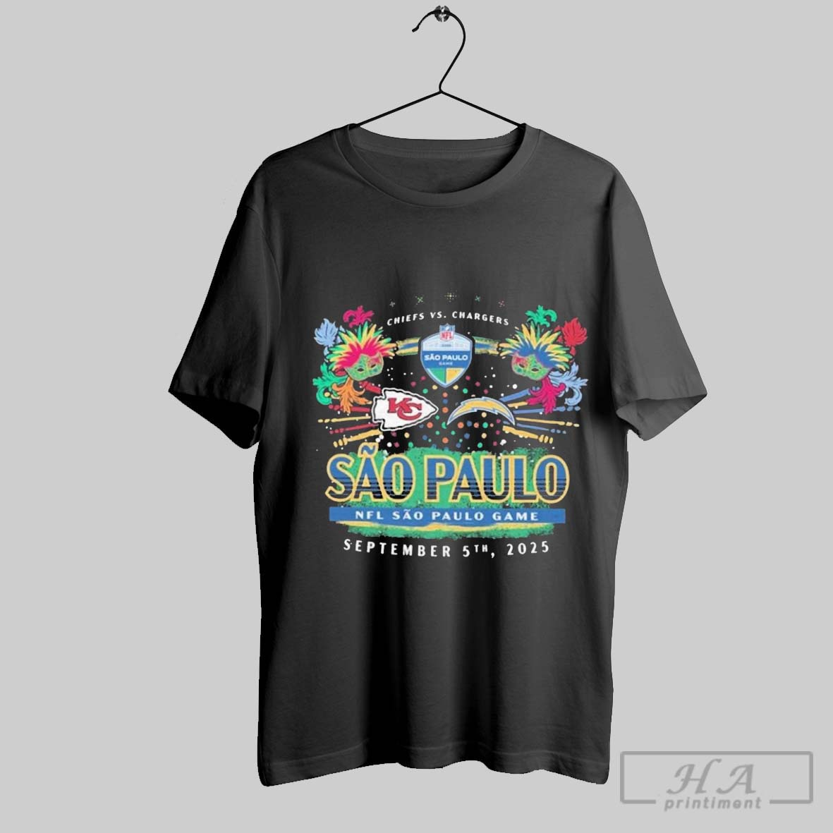 Official Chargers Vs Chiefs Nfl Sao Paulo Game 2025 September 5th Shirt Tee Shirt