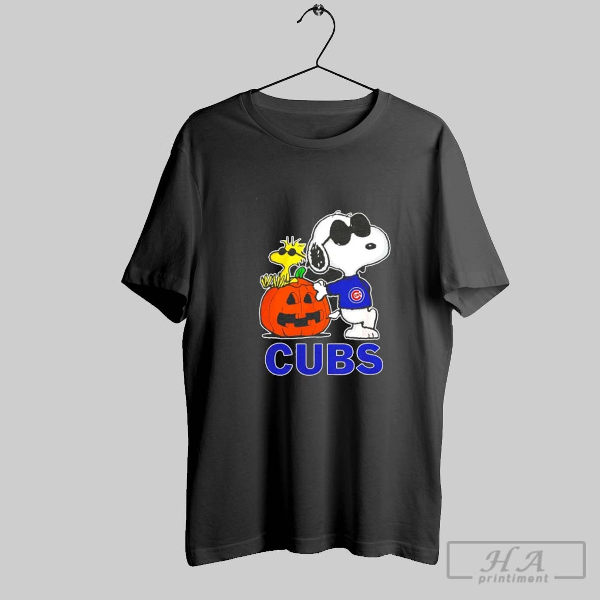 Official Chicago Cubs Snoopy Woodstock Pumpkin Halloween Shirt