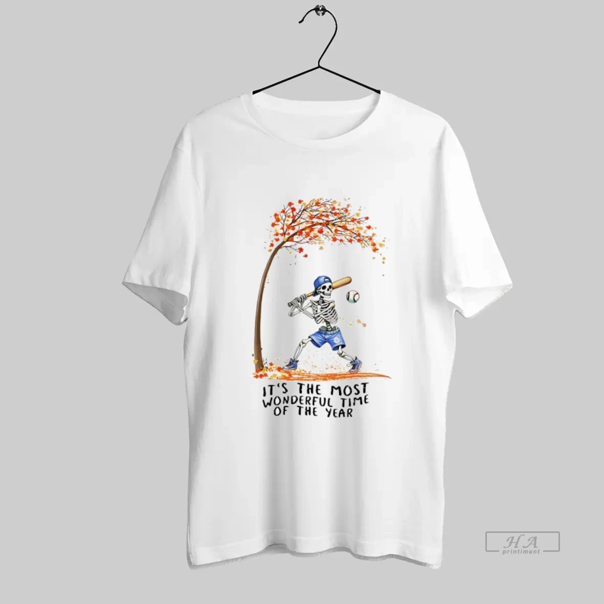 Official Chicago Cubs Skeleton Baseball The Most Wonderful Time Of The Year Halloween In Falls T Shirt