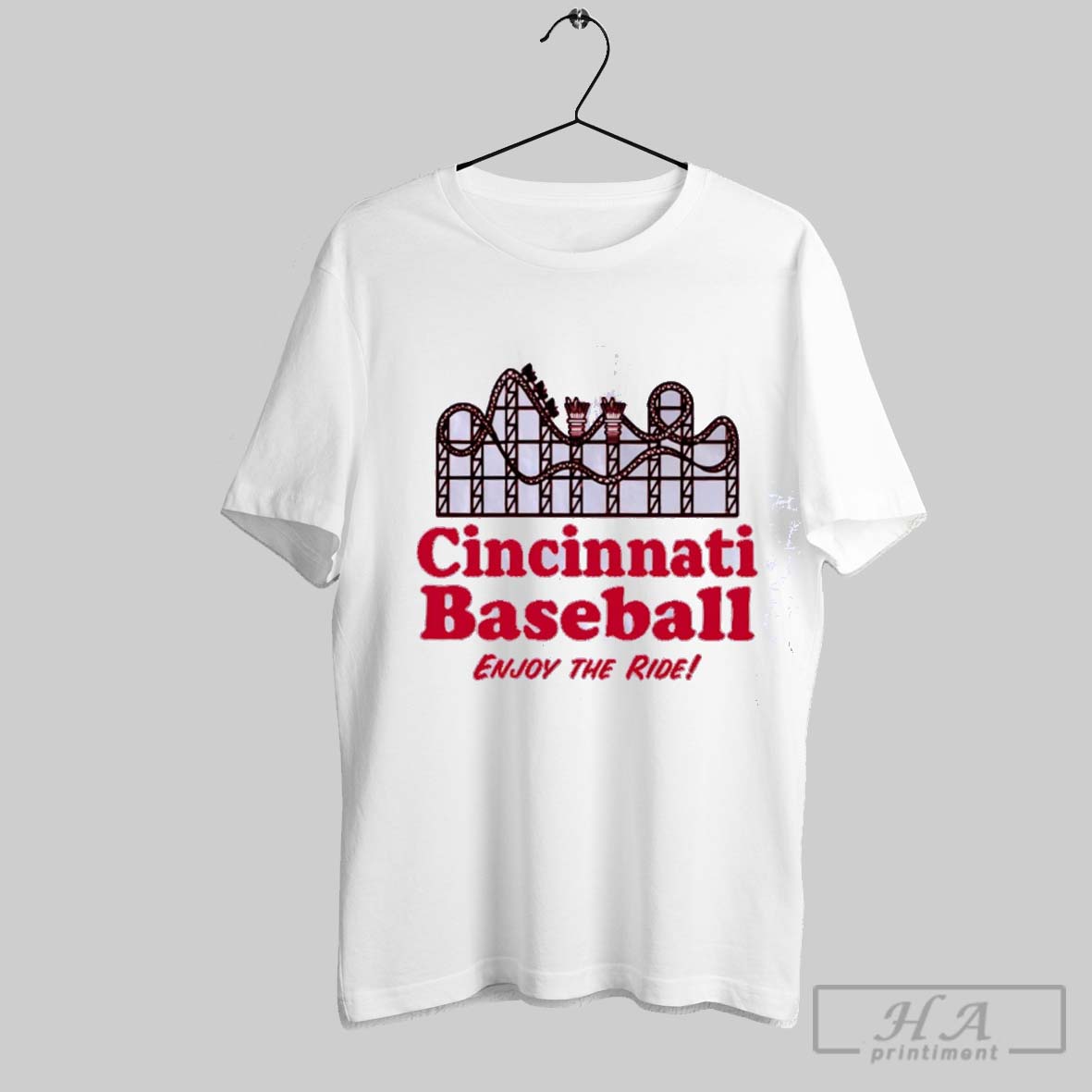 Official Cincinnati Baseball Roller Coaster Enjoy The Ride Shirt