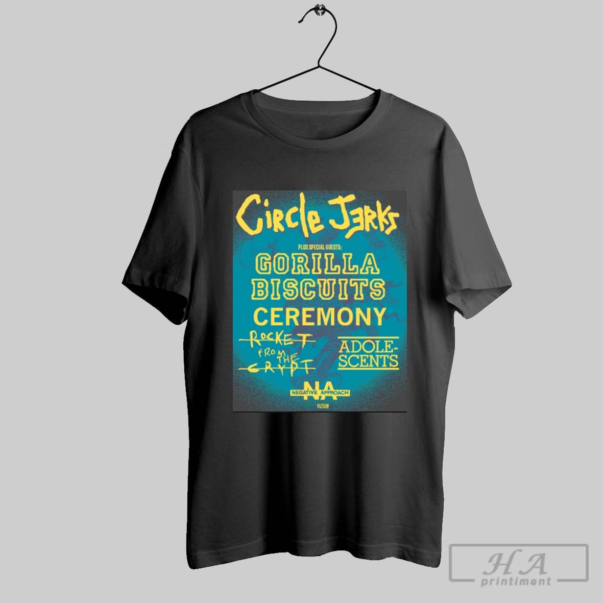 Official Circle Jerks Gorilla Biscuits Ceremony Rocket From The