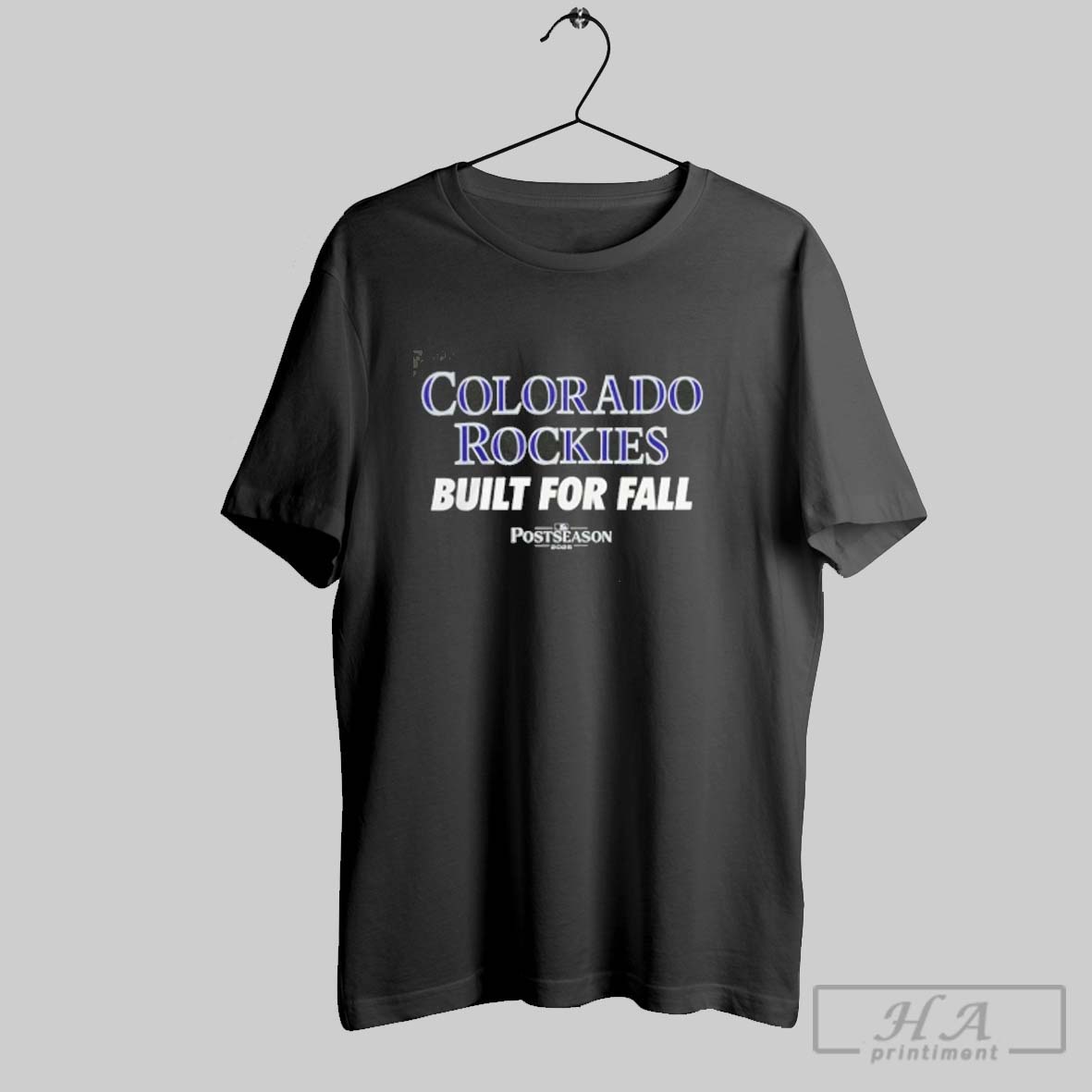Official Colorado Rockies Built For Fall 2025 Mlb Postseason Tee Shirt