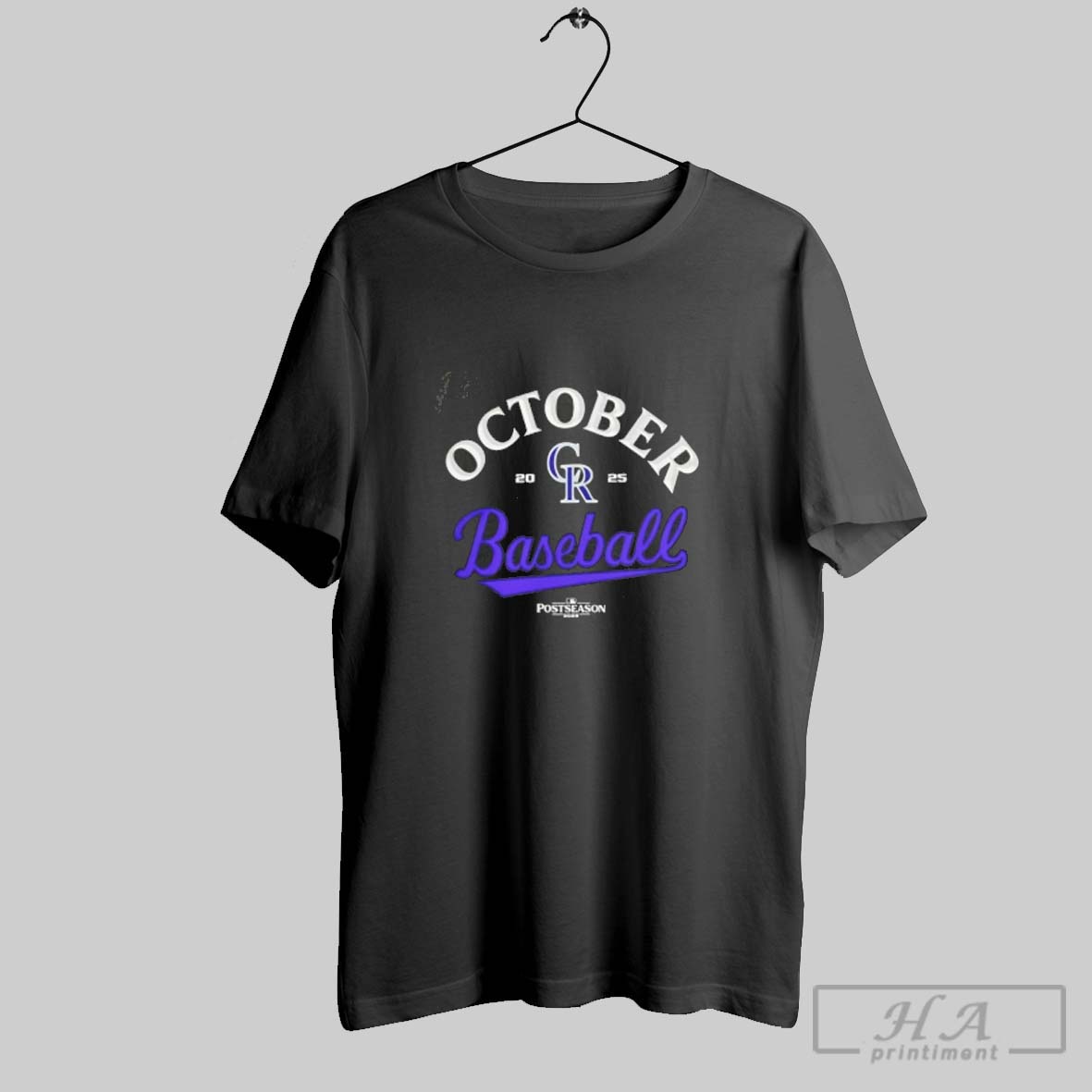 Official Colorado Rockies October Baseball 2025 Mlb Postseason Tee Shirt