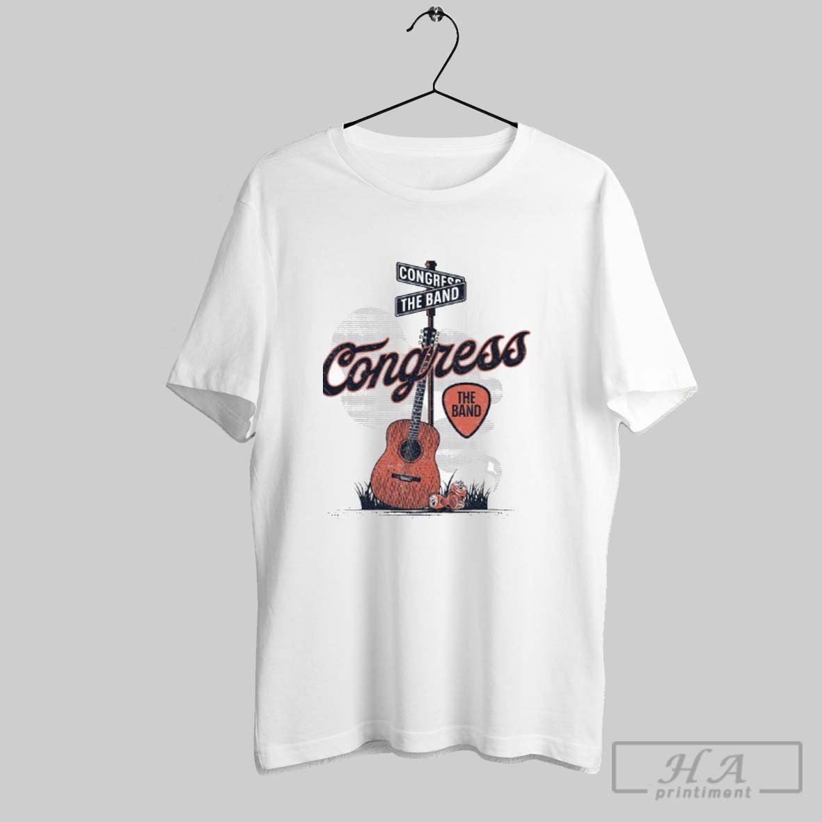 Official Congress The Band Guitar Tee Shirt