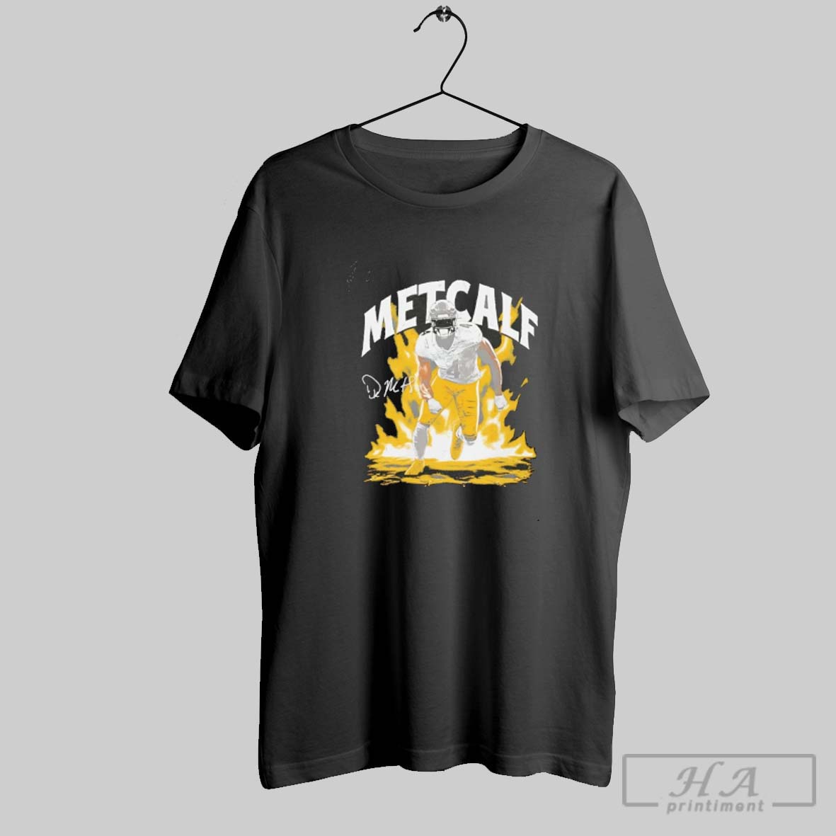 Official Dk Metcalf Pittsburgh Steelers Aura Signature Graphic Tee Shirt
