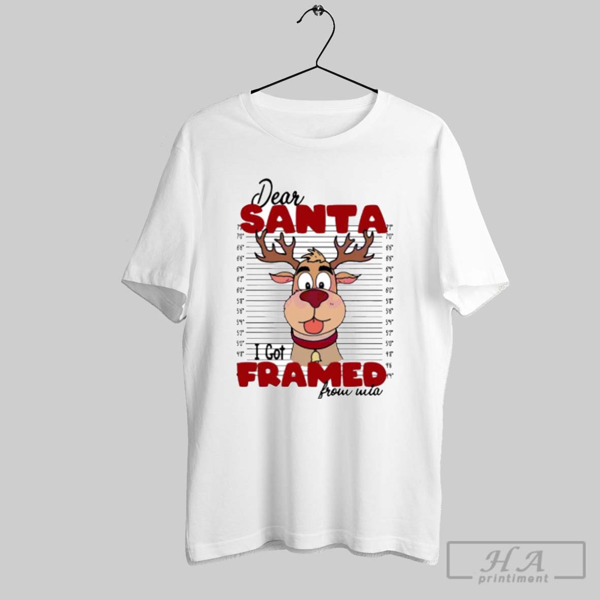 Official Dear Santa I Got Framed From Wia Ornament Ornament Tee Shirt