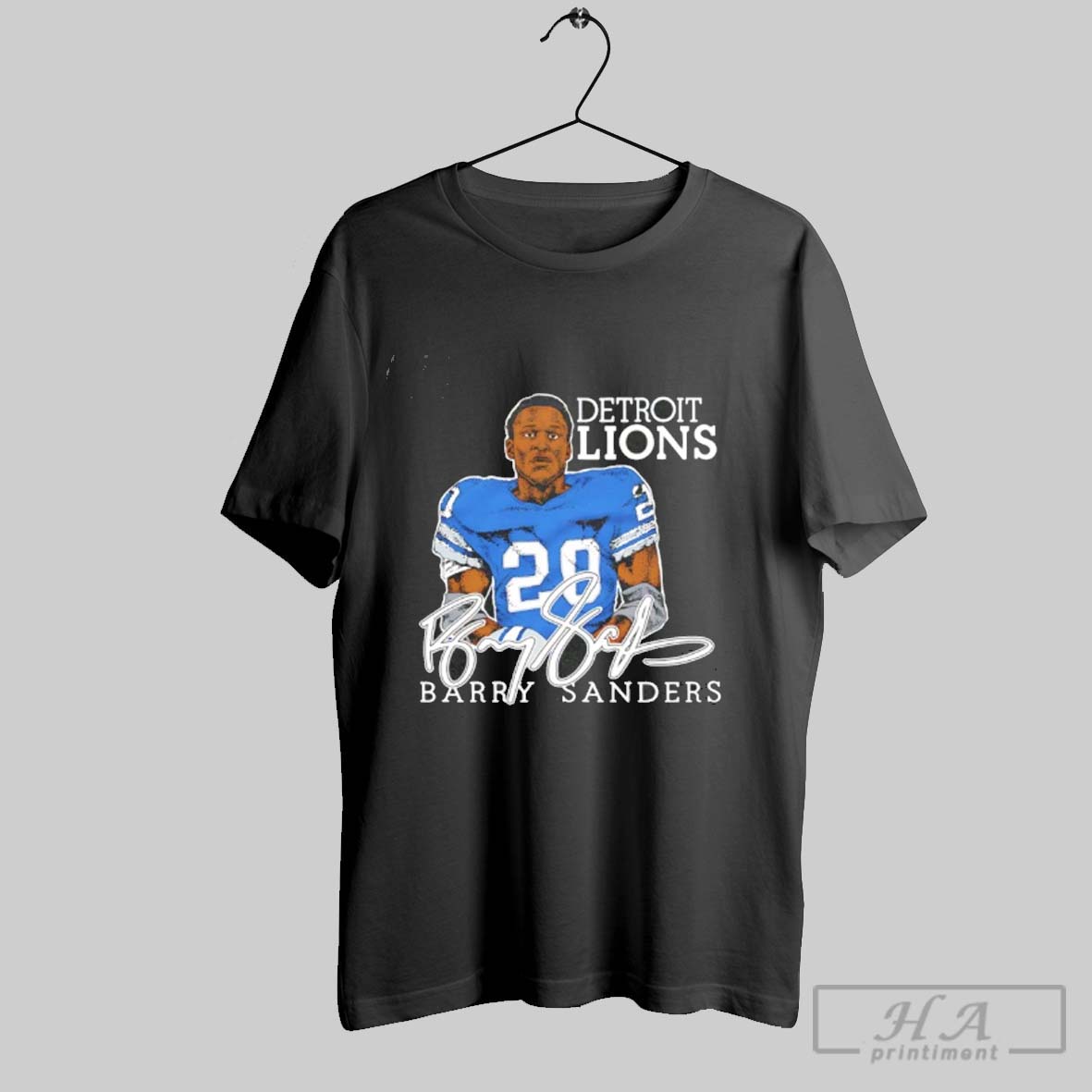 Official Detroit Lions Barry Sanders Player Caricature Shirt