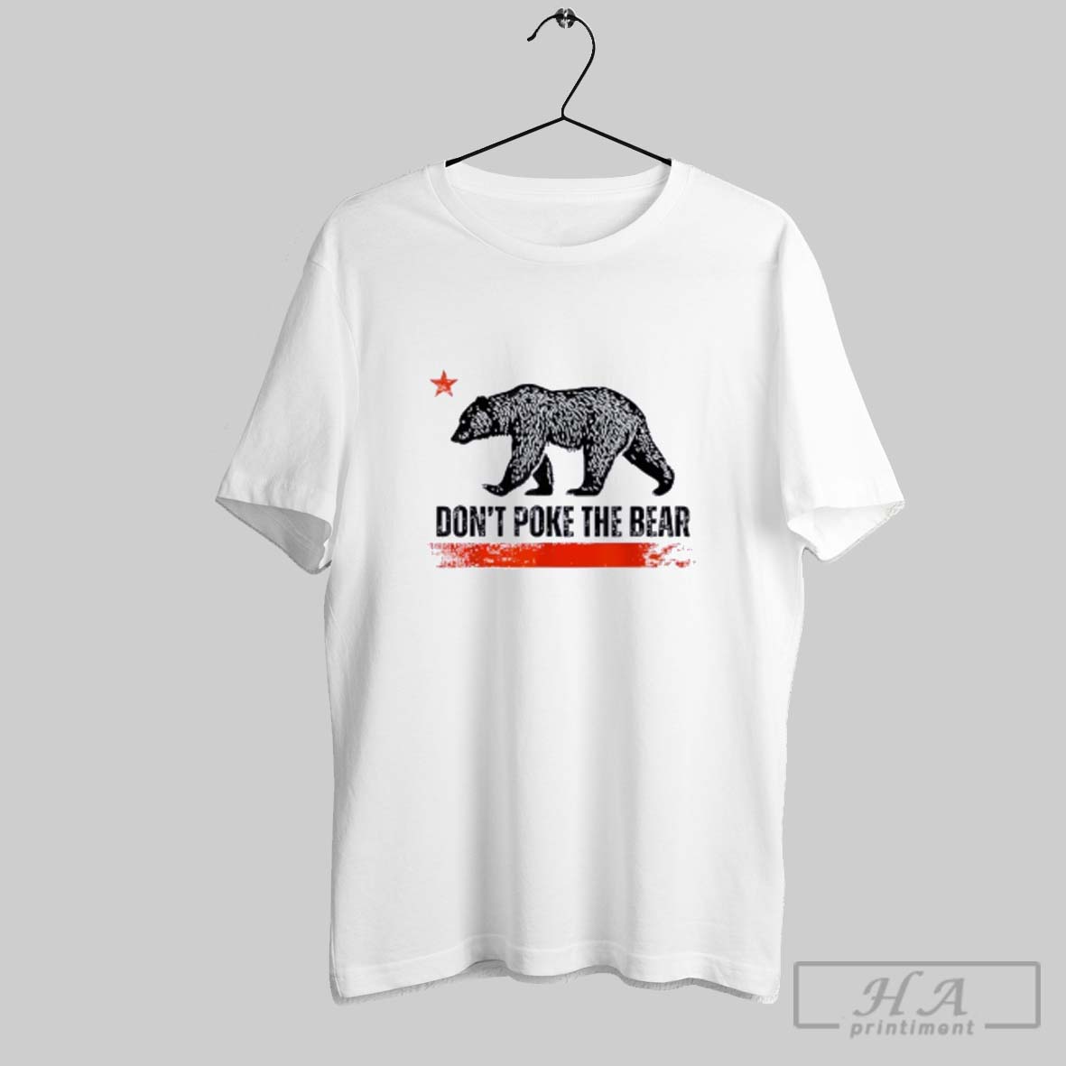 Official Dont Poke The Bear California Republic Design T Shirt Tee Shirt