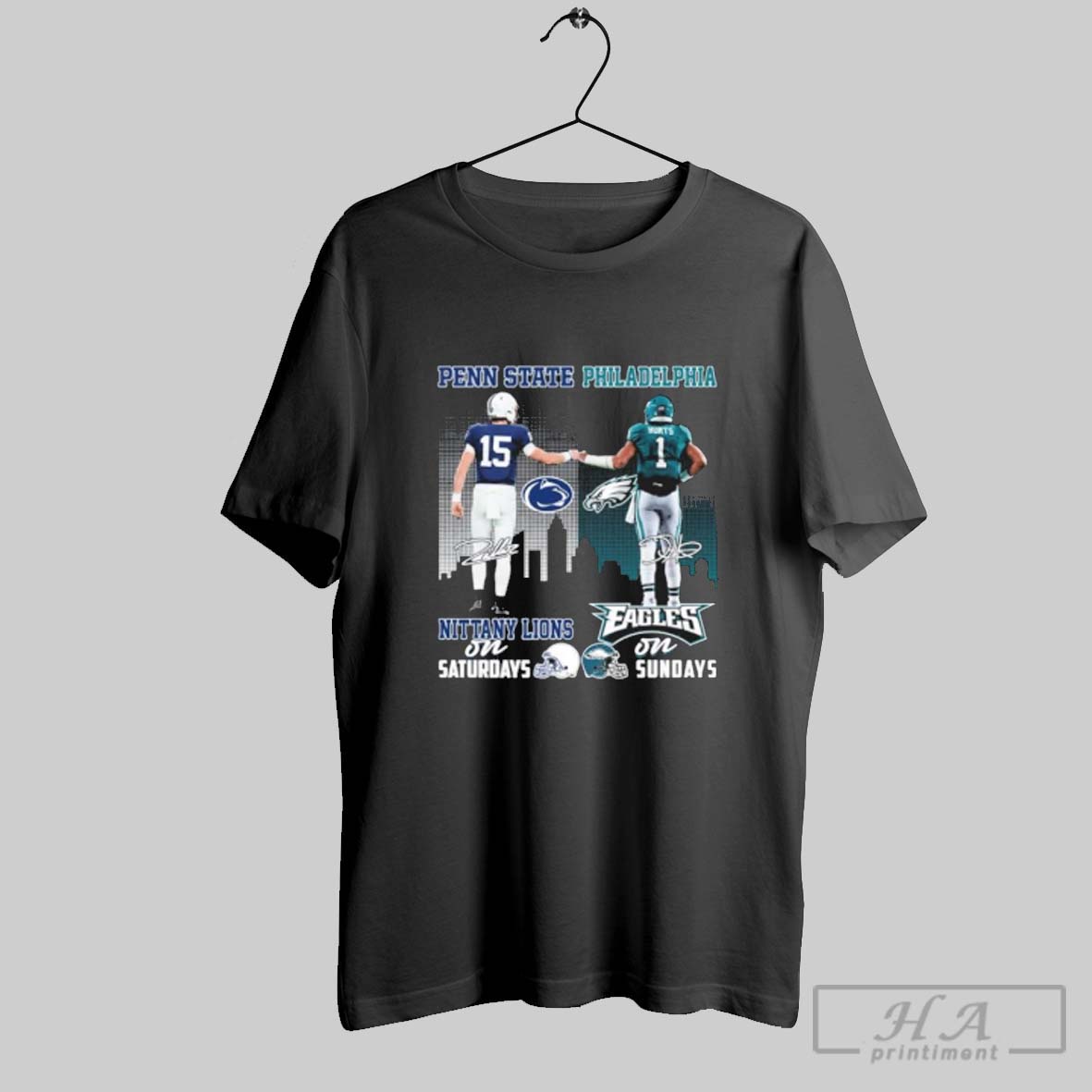 Official Drew Allar Penn State On Saturdays And Jalen Hurts Eagles On Sundays Shirt
