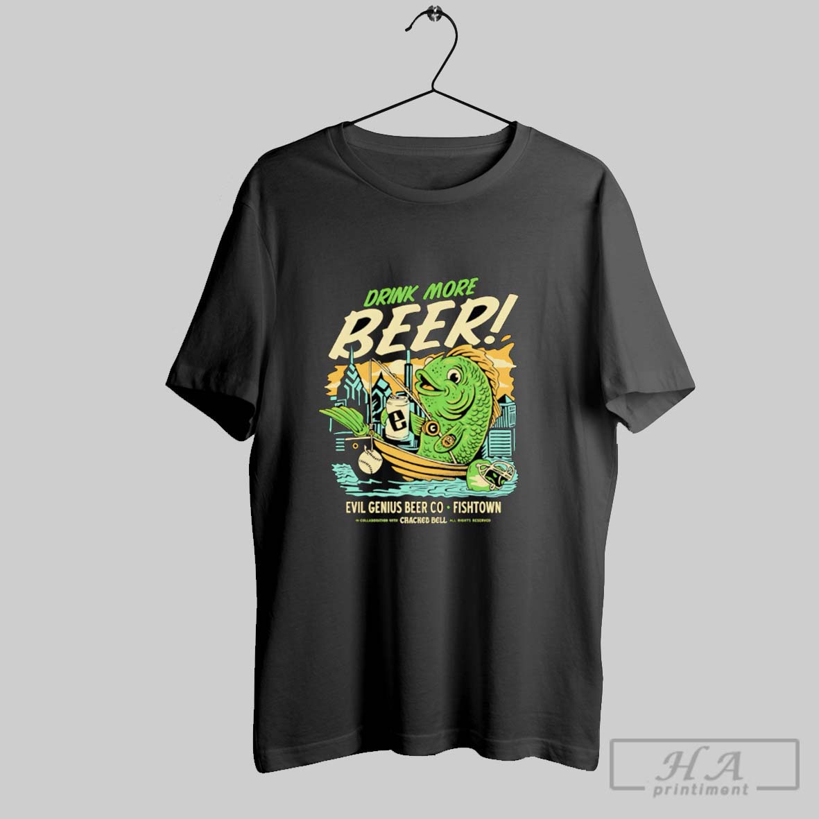 Official Drink More Beer Evil Genius Beer Co Poster Tee Shirt