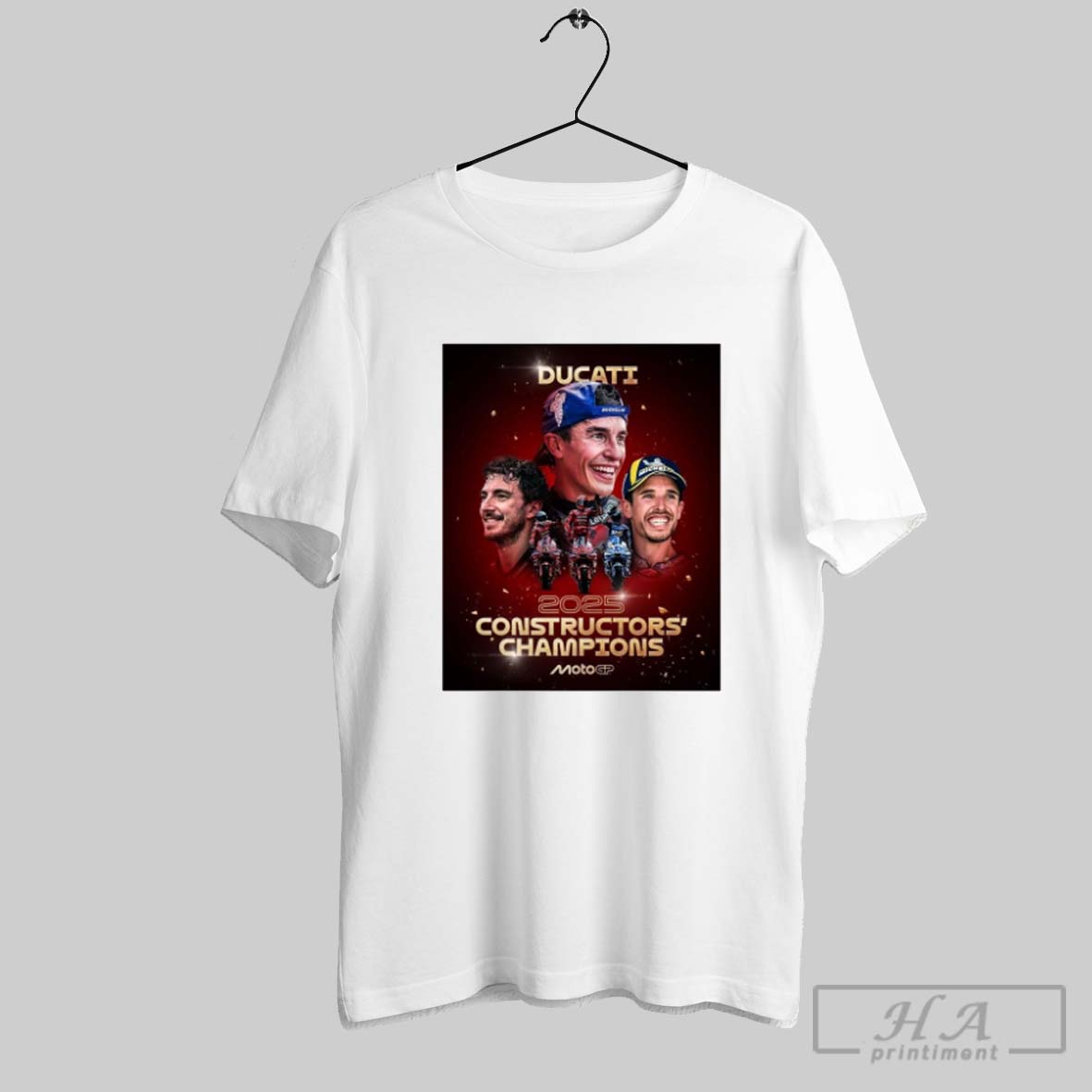 Official Ducati 2025 Constructors Champions Marc Marquez Alex Marquez Alenta Motogp T Shirt