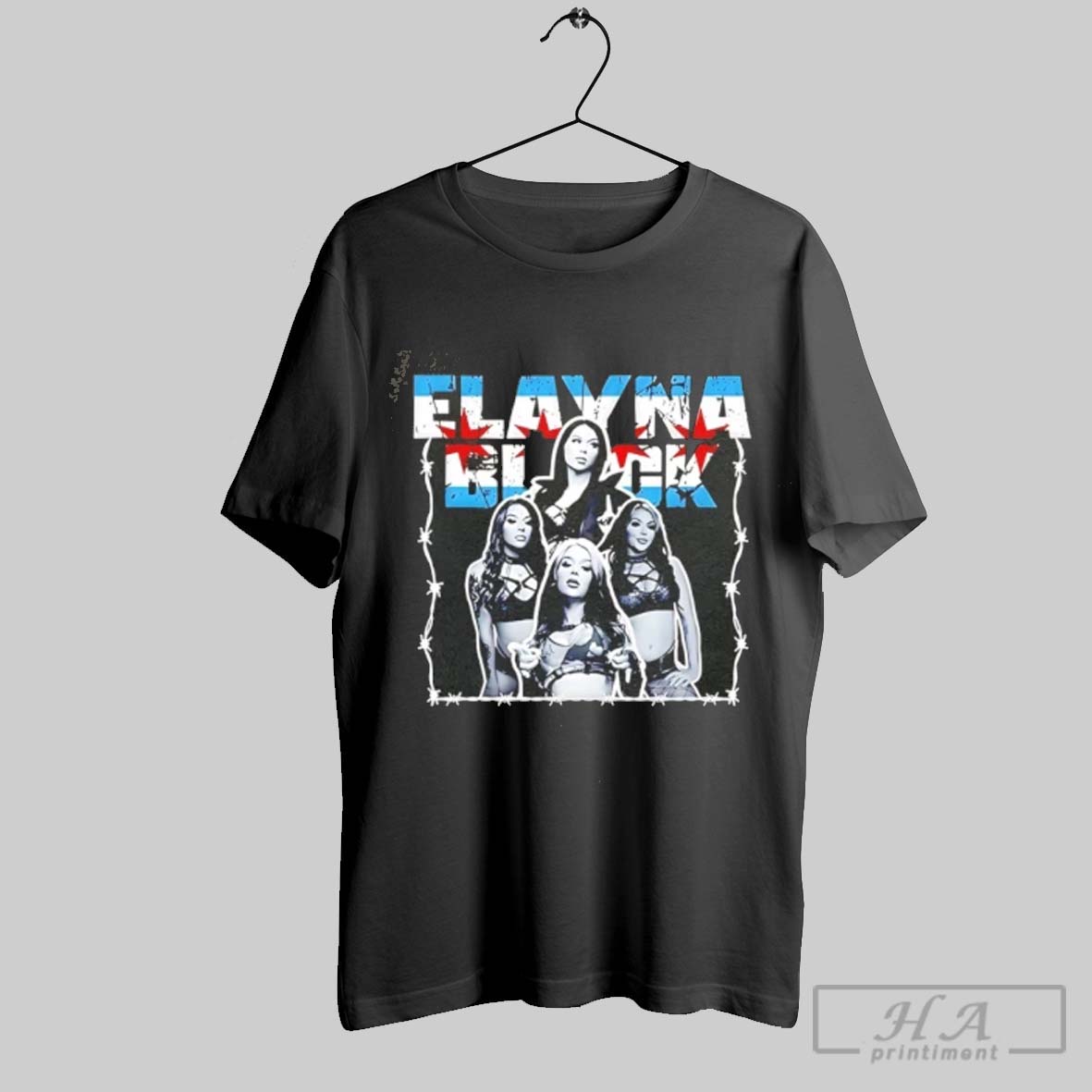Official Elayna Black Wwe Graphic Shirt