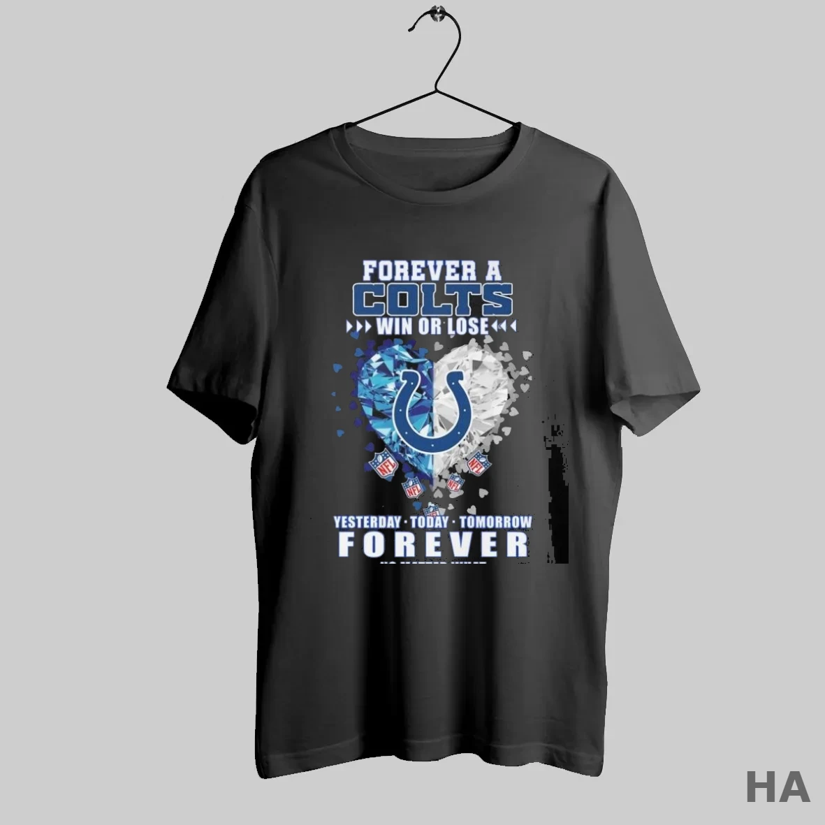 Official Forever A Indianapolis Colts Win Or Lose Yesterday Today Tomorrow Forever No Matter What Heart 2025 T Shirt