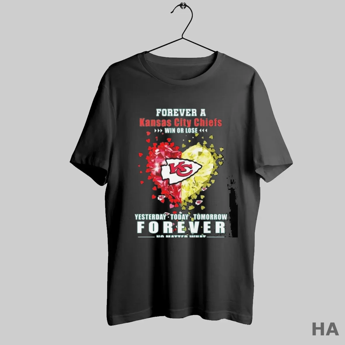 Official Forever A Kansas City Chiefs Win Or Lose Yesterday Today Tomorrow Forever No Matter What Heart 2025 T Shirt