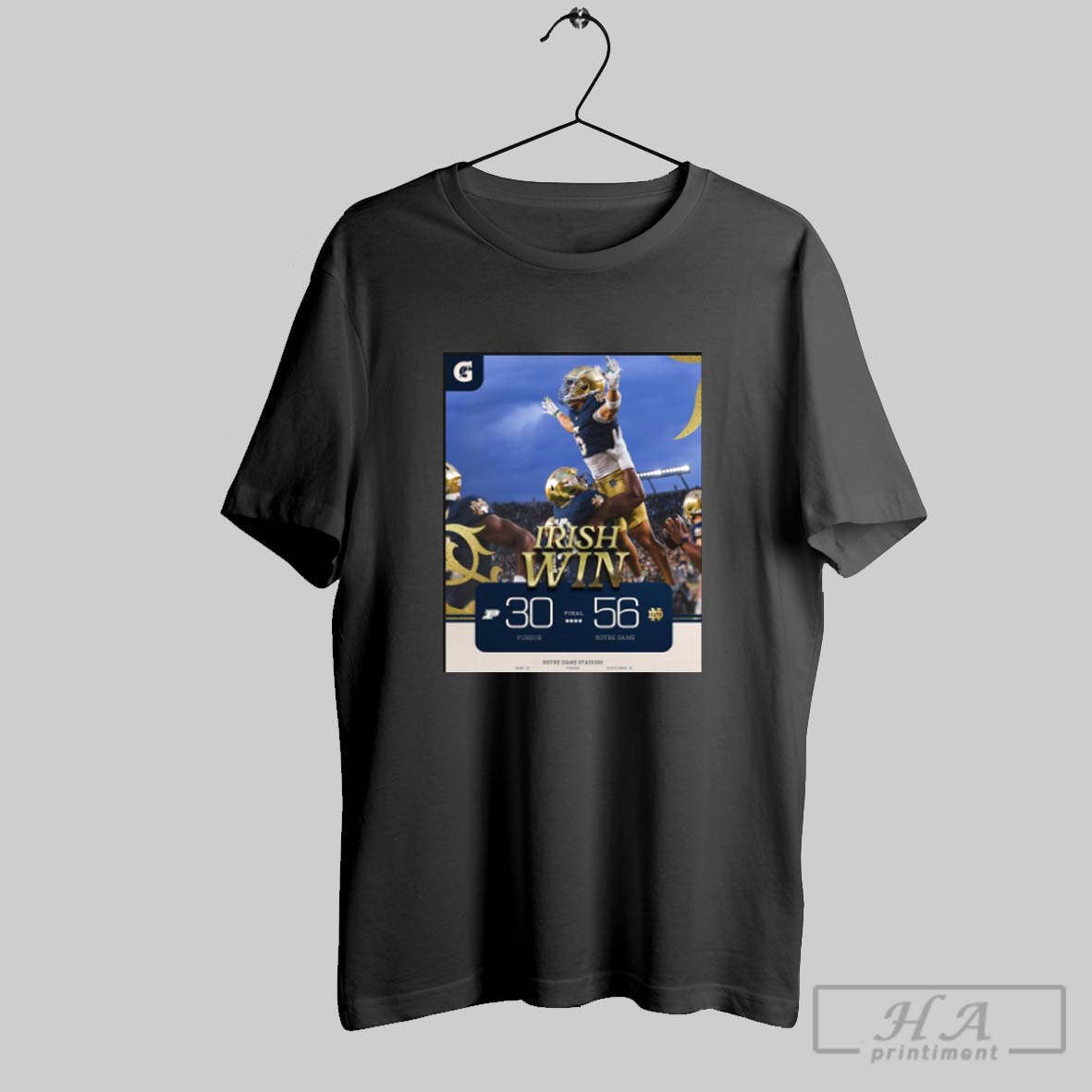 Official Game 03 Notre Dame Fighting Irish Win Purdue Boilermakers Final Score 56 30 Shirt