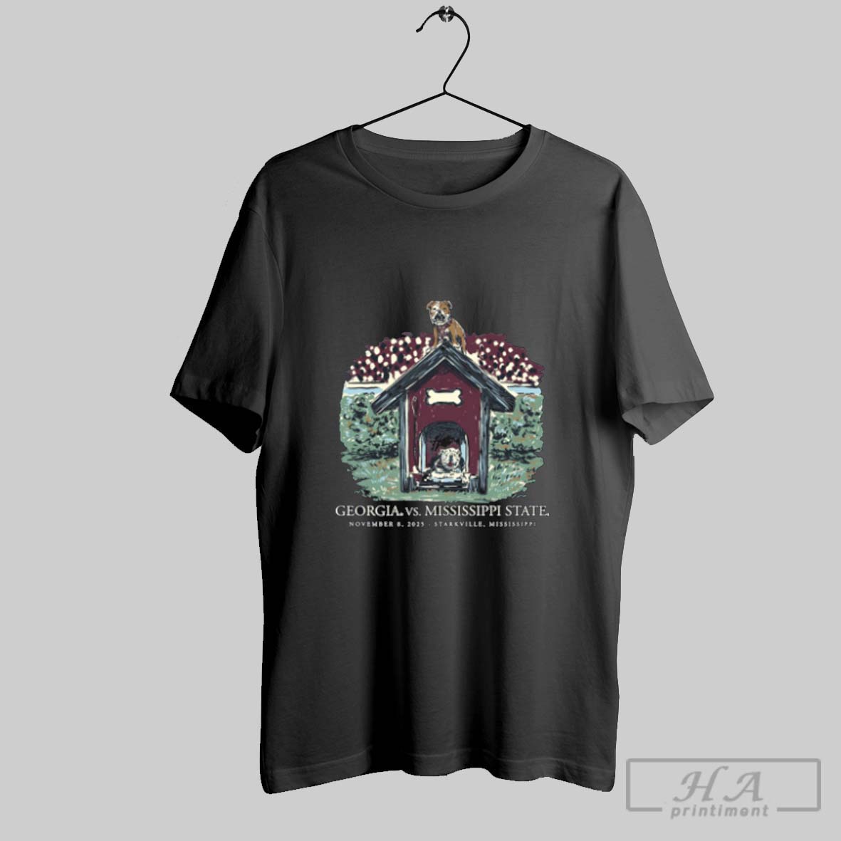 Official Georgia Bulldogs Vs Mississippi State Bulldogs Game Day November 8 2025 Starkville Mississippi Tee Shirt