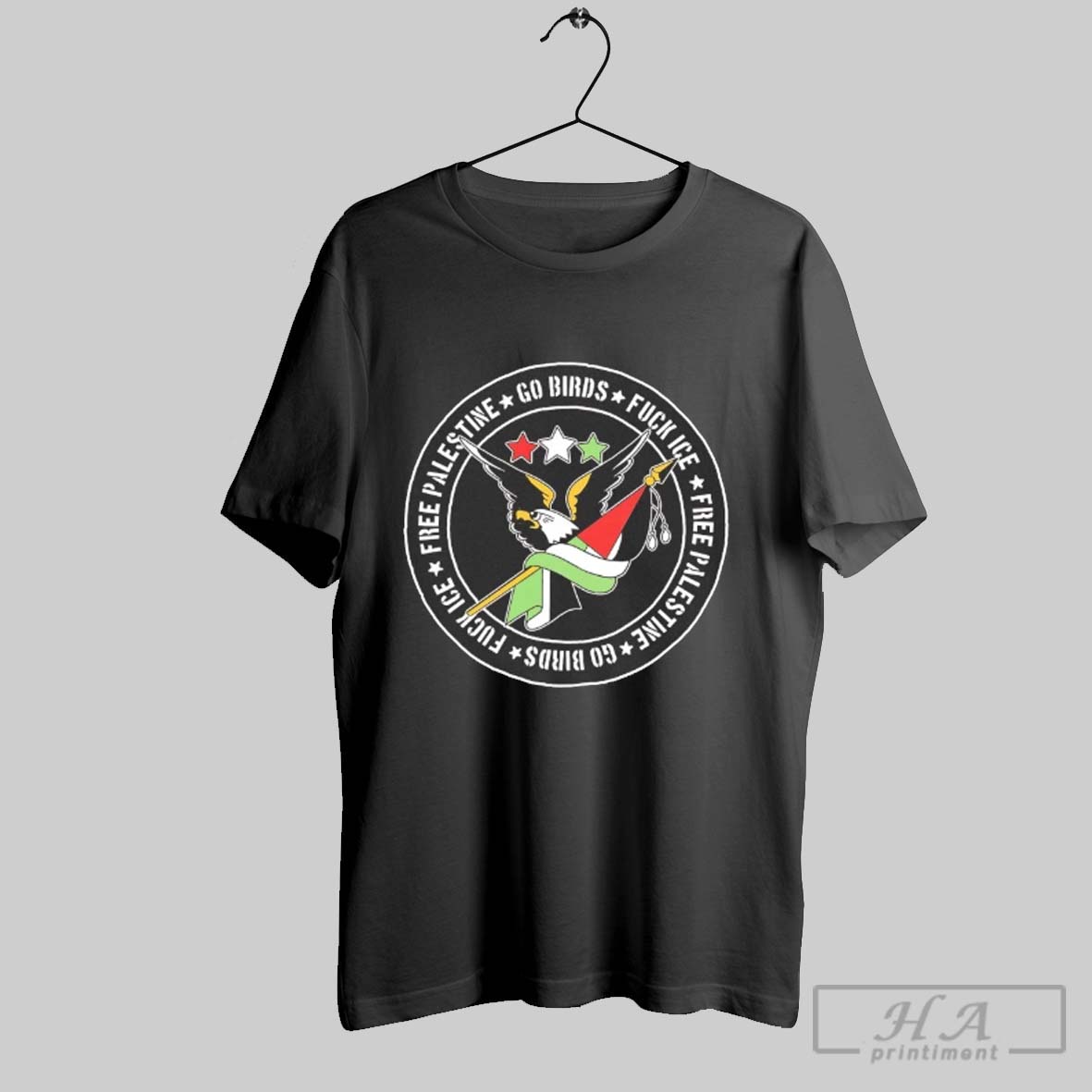 Official Go Birds Free Palestine Fuck Ice Shirt