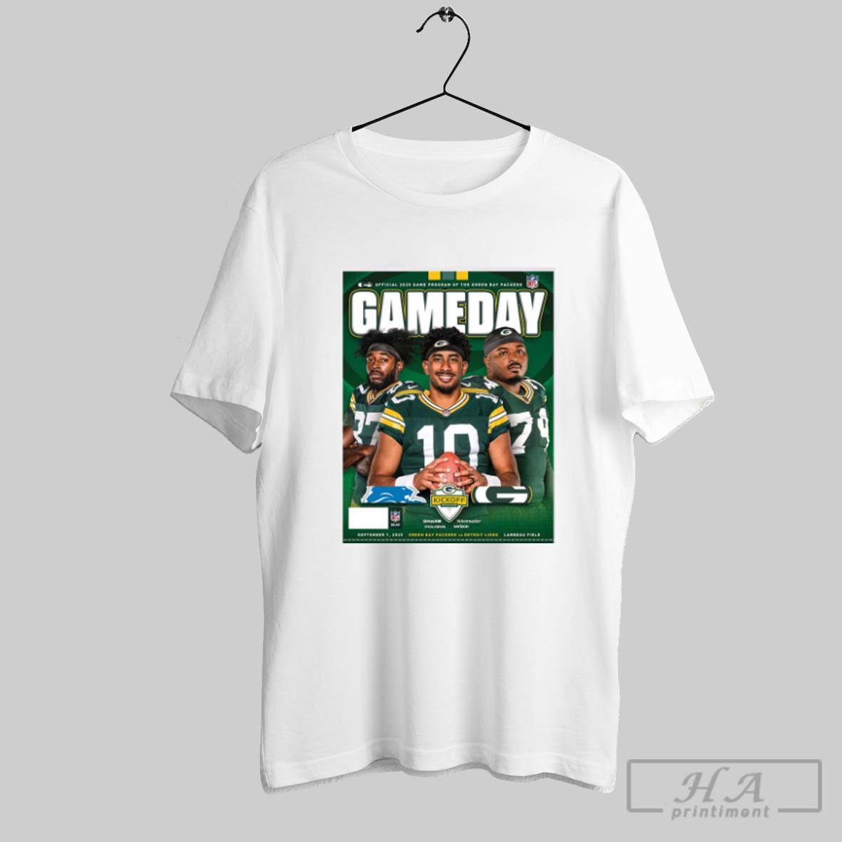 Official Green Bay Packers Vs Detroit Lions Kickoff Weekend Gameday Program 9 7 2025 Poster T Shirt
