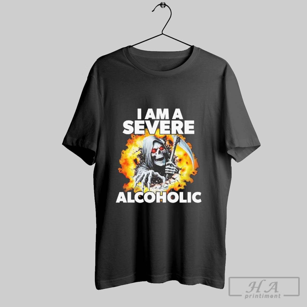 Official Grim Reaper I Am A Severe Alcoholic Shirt