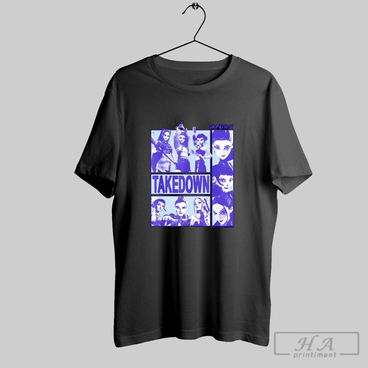 Official Halloween Huntrix Takedown Panel Tee Shirt