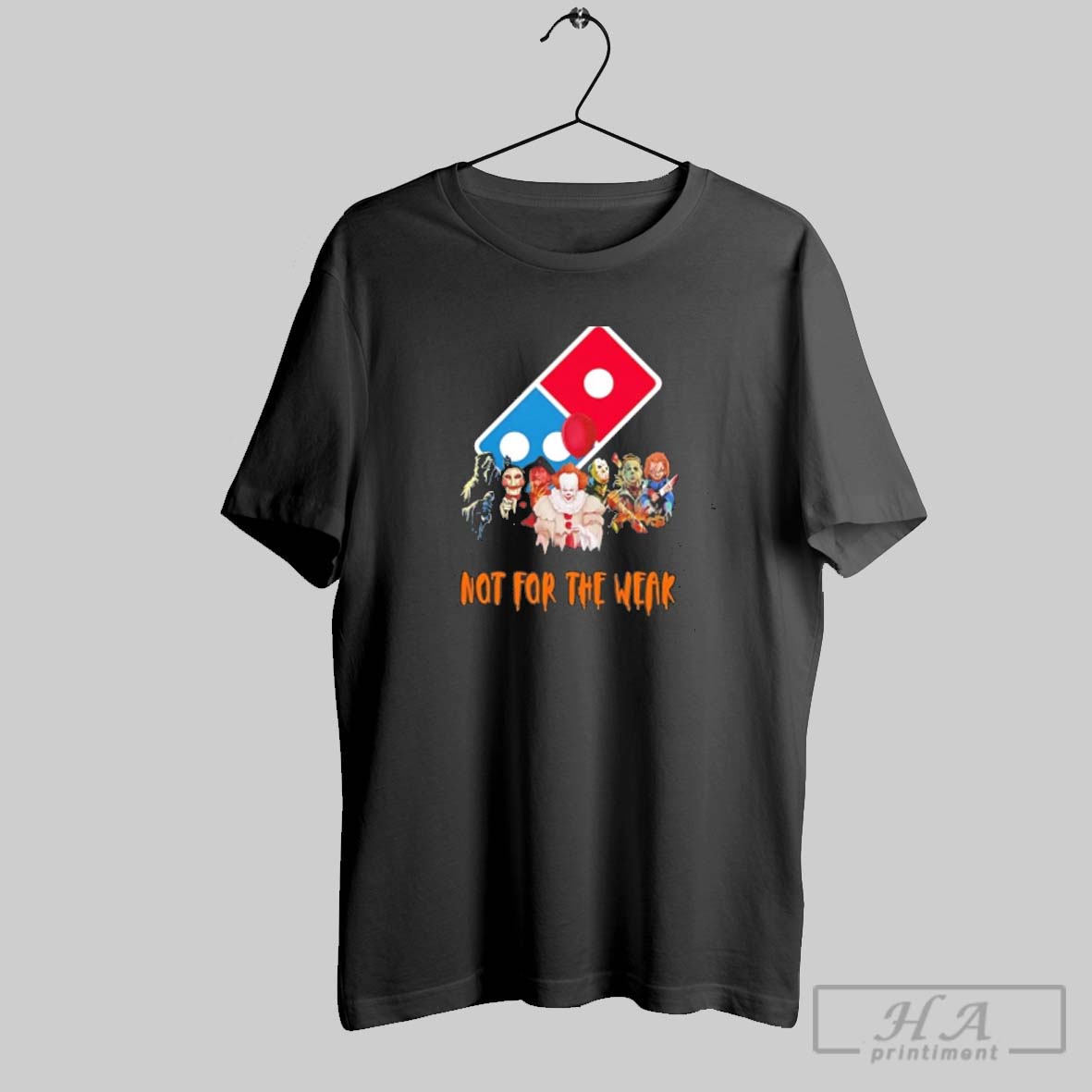 Official Horror Characters Movie Not For The Weak Dominos Pizza Halloween Tee Shirt