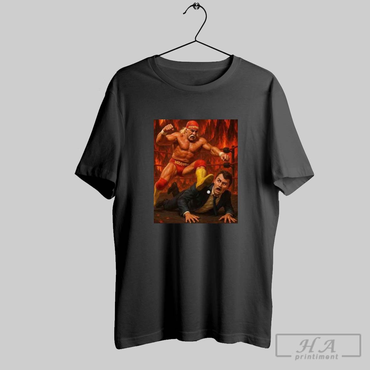 Official Hulk Hogan Hulkamania Beat Charlie Kirk Wrestling Meme Shirt