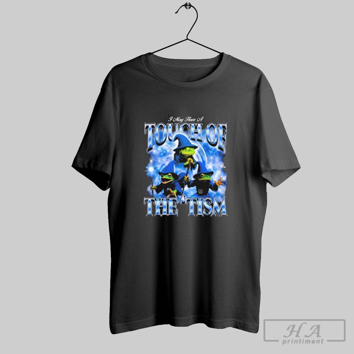 Official I May Have A Touch Of The Tism Frog Wizard Tee Shirt