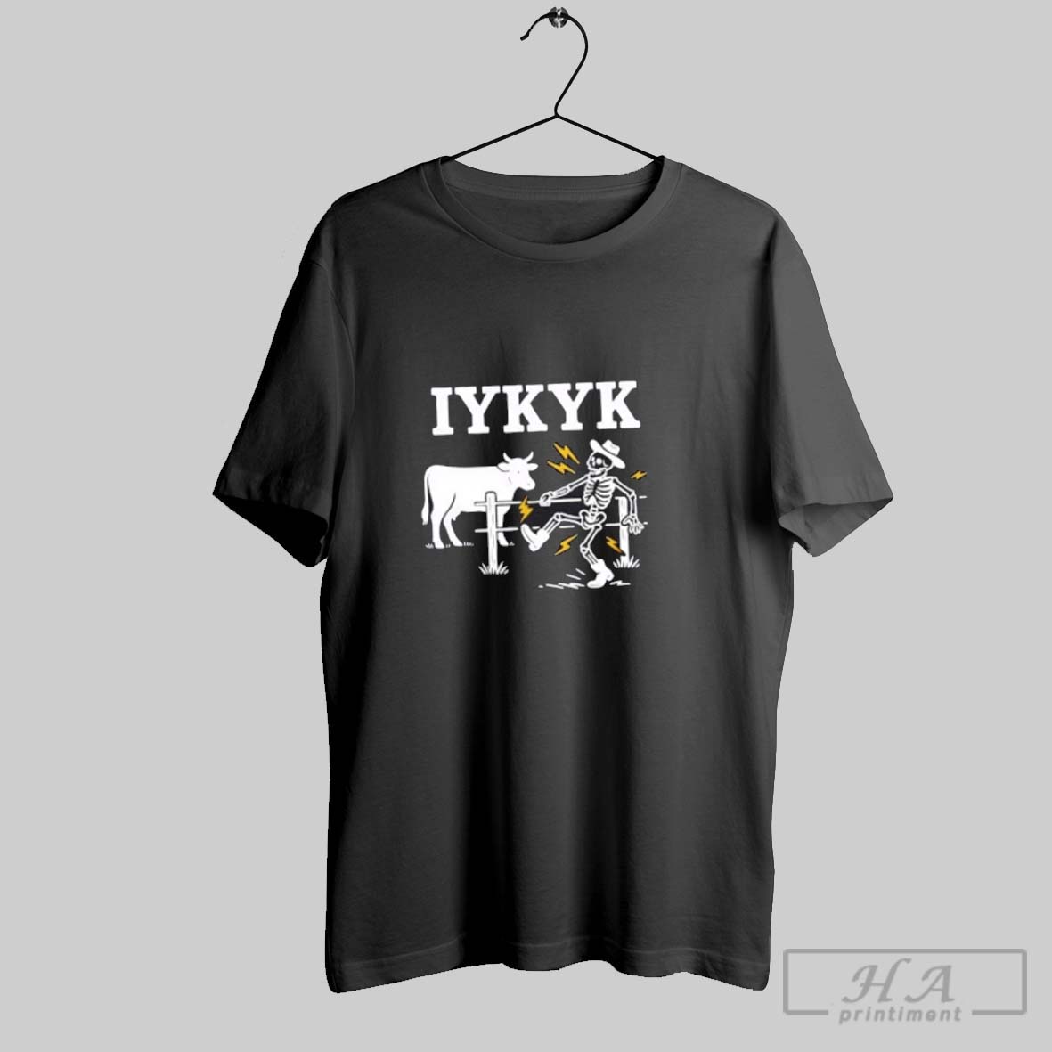 Official Iykyk Electric Fence Cow Shirt
