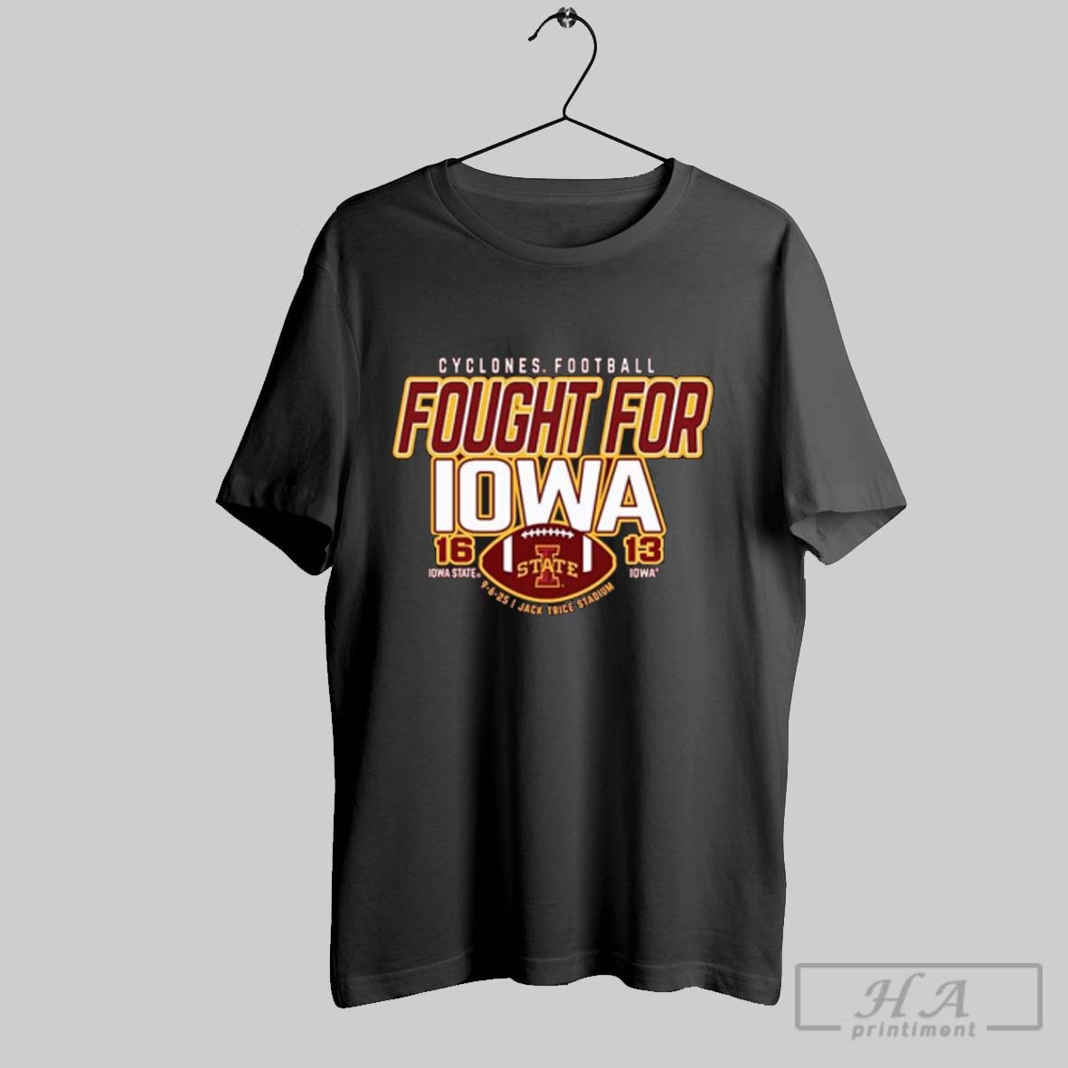 Official Iowa State Cyclones Football Fought For Iowa 16 13 Score Shirt