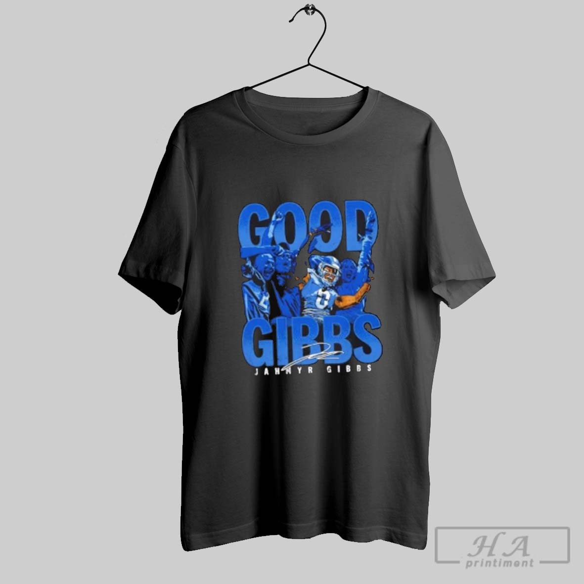 Official Jahmyr Gibbs Detroit Lions Crowd Celebration Signature Shirt