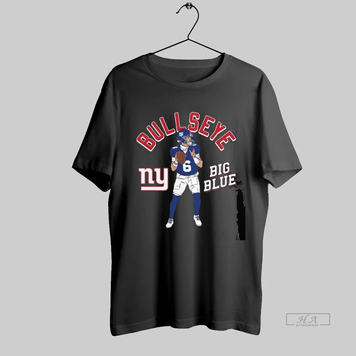 Official Jaxson Dart New York Giants Player Illustrative Pack 2025 T Shirt