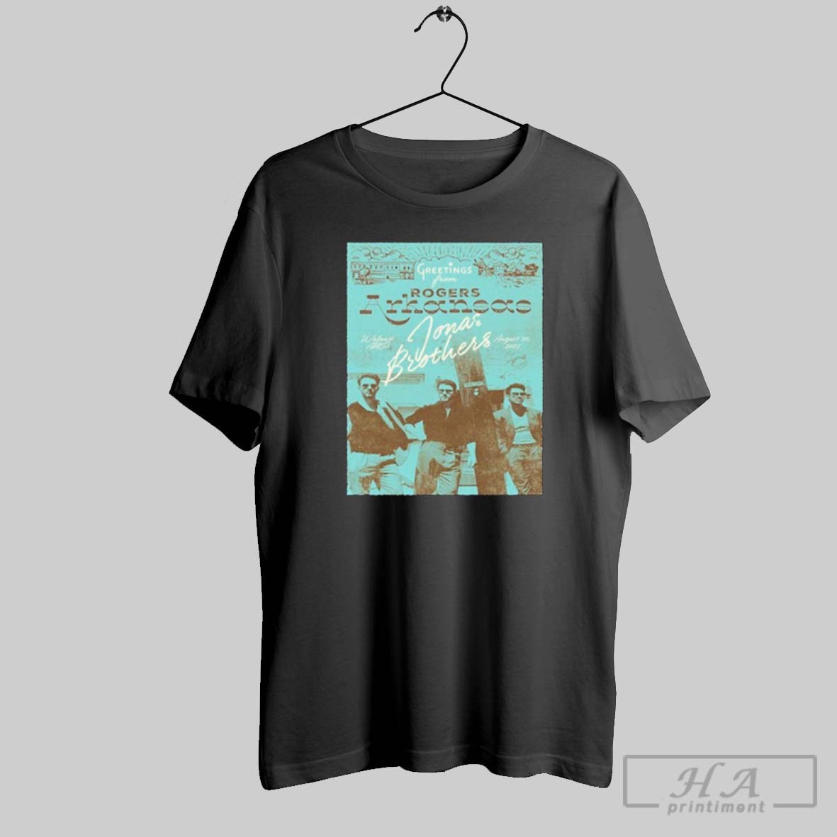 Official Jonas Brothers 08 30 2025 Greetings From Rogers Ar Tee Shirt