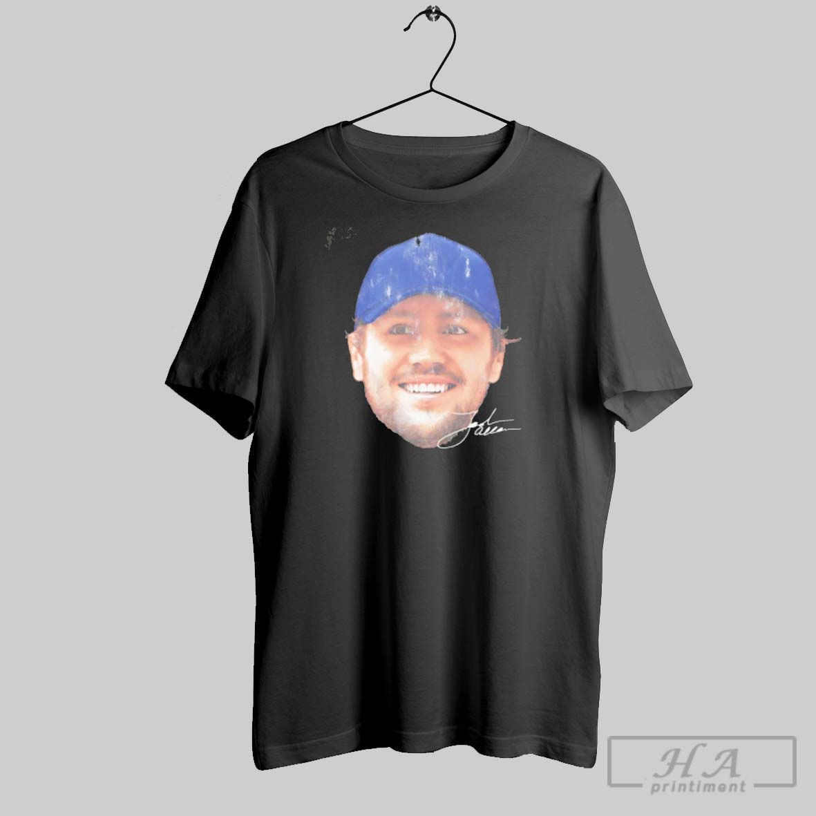 Official Josh Allen Buffalo Bills Big Head Signature Vintage Tee Shirt