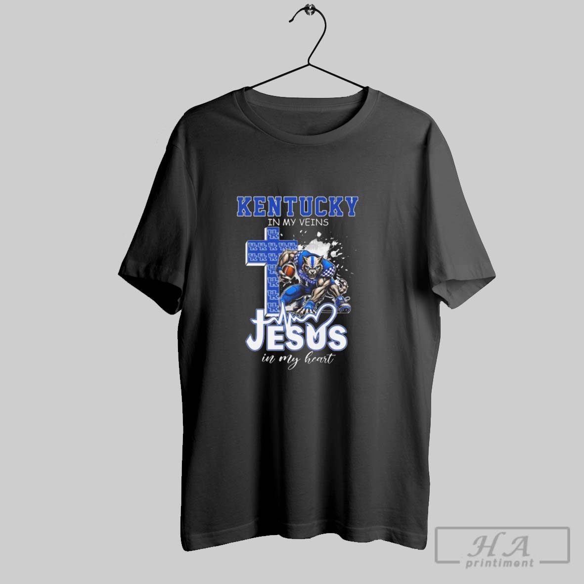 Official Kentucky Wildcats Mascot In My Veins Jesus In My Heart 2025 Shirt