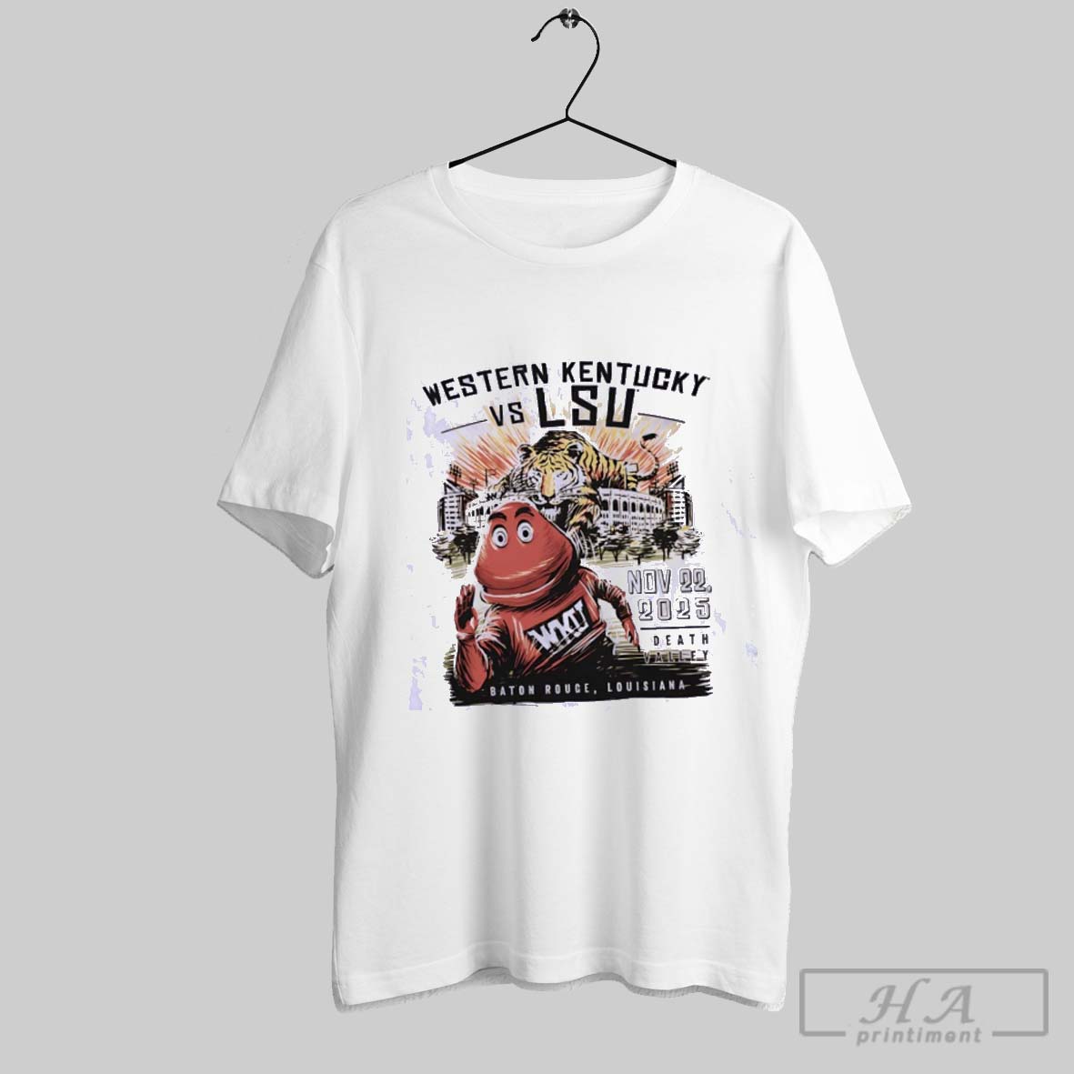 Official Lsu Vs Western Kentucky 2025 Game Day Mascot Shirt