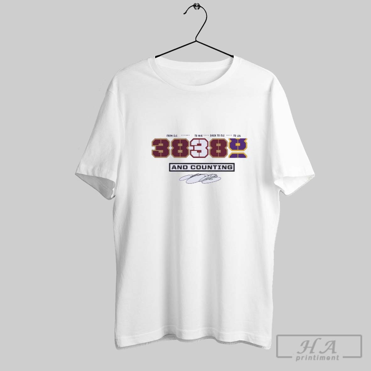 Official Lebron James Nba All Time Scoring Record Split Points T Shirt