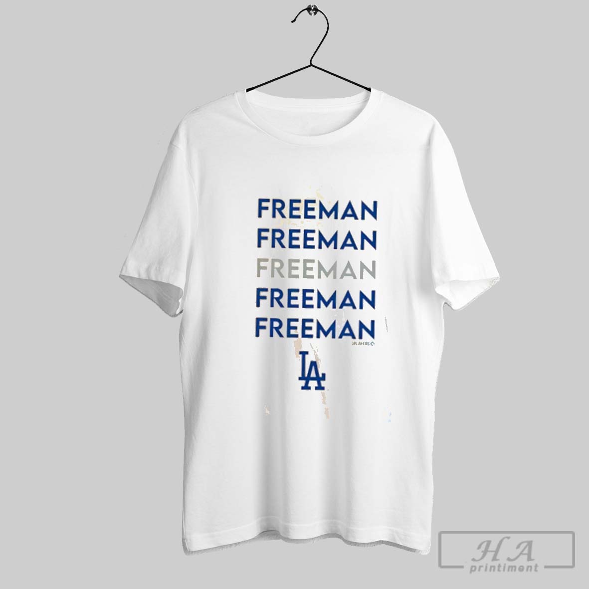 Official Los Angeles Dodgers Freddie Freeman Stacked Name Shirt