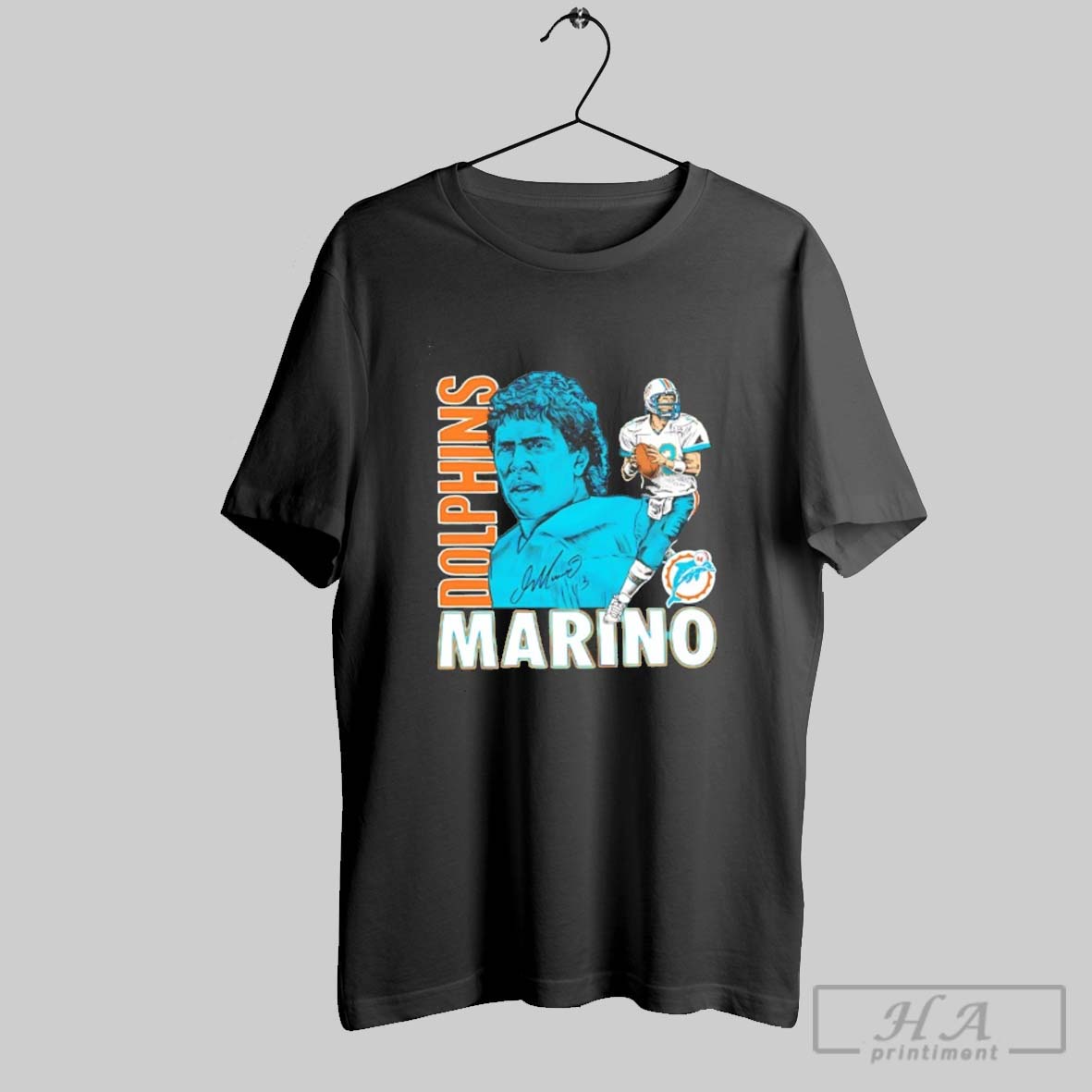 Official Miami Dolphins Dan Marino Player Caricature Shirt