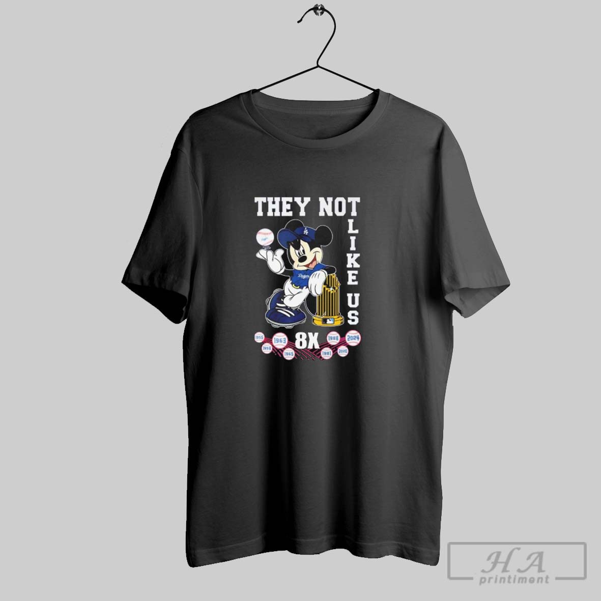 Official Mickey Mouse Los Angeles Dodgers 2025 Postseason They Not Like Us Shirt