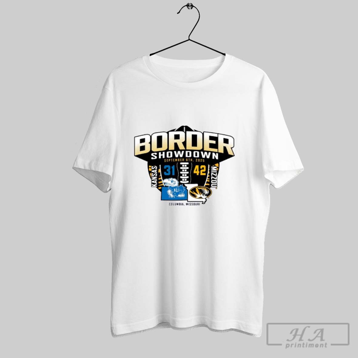 Official Mizzou Tigers Official Football Victory Score Vs Kansas Shirt