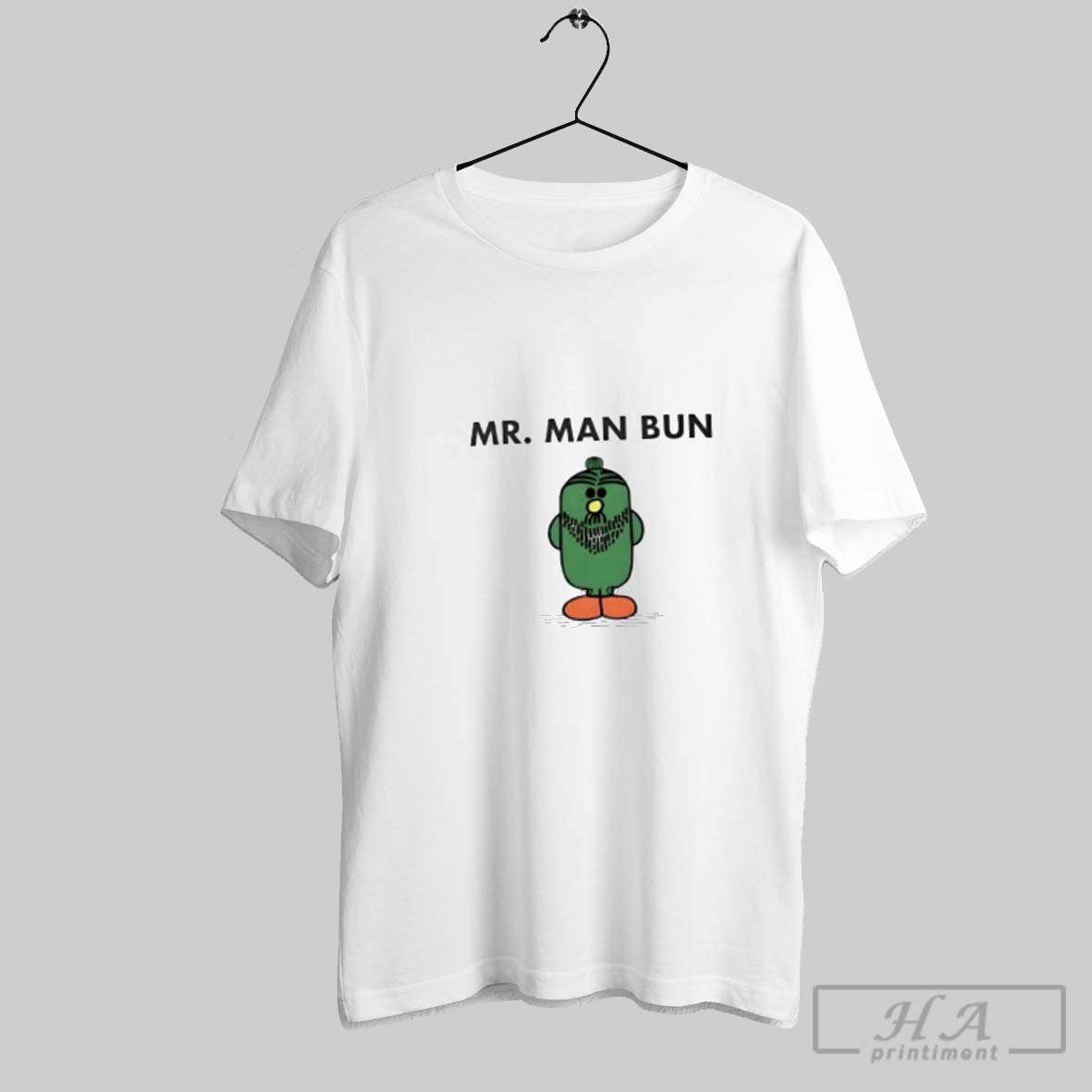 Official Mr Man Bun Hipster Cartoon Shirt