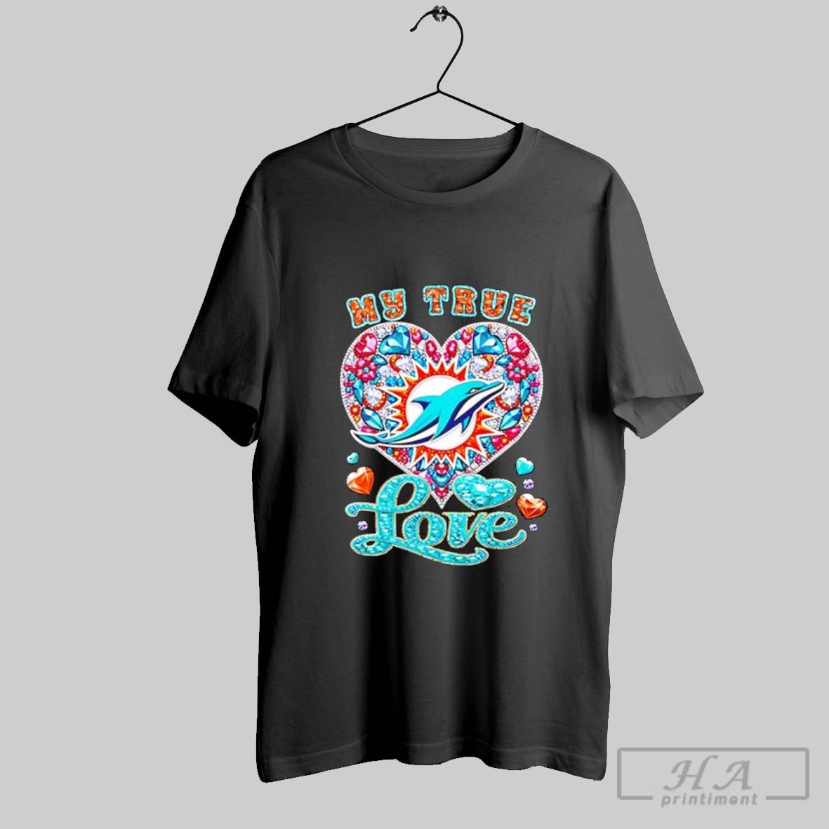 Official My True Love Miami Dolphins Twinkle Shirt Hoodie Sweater Longsleeve And V Neck