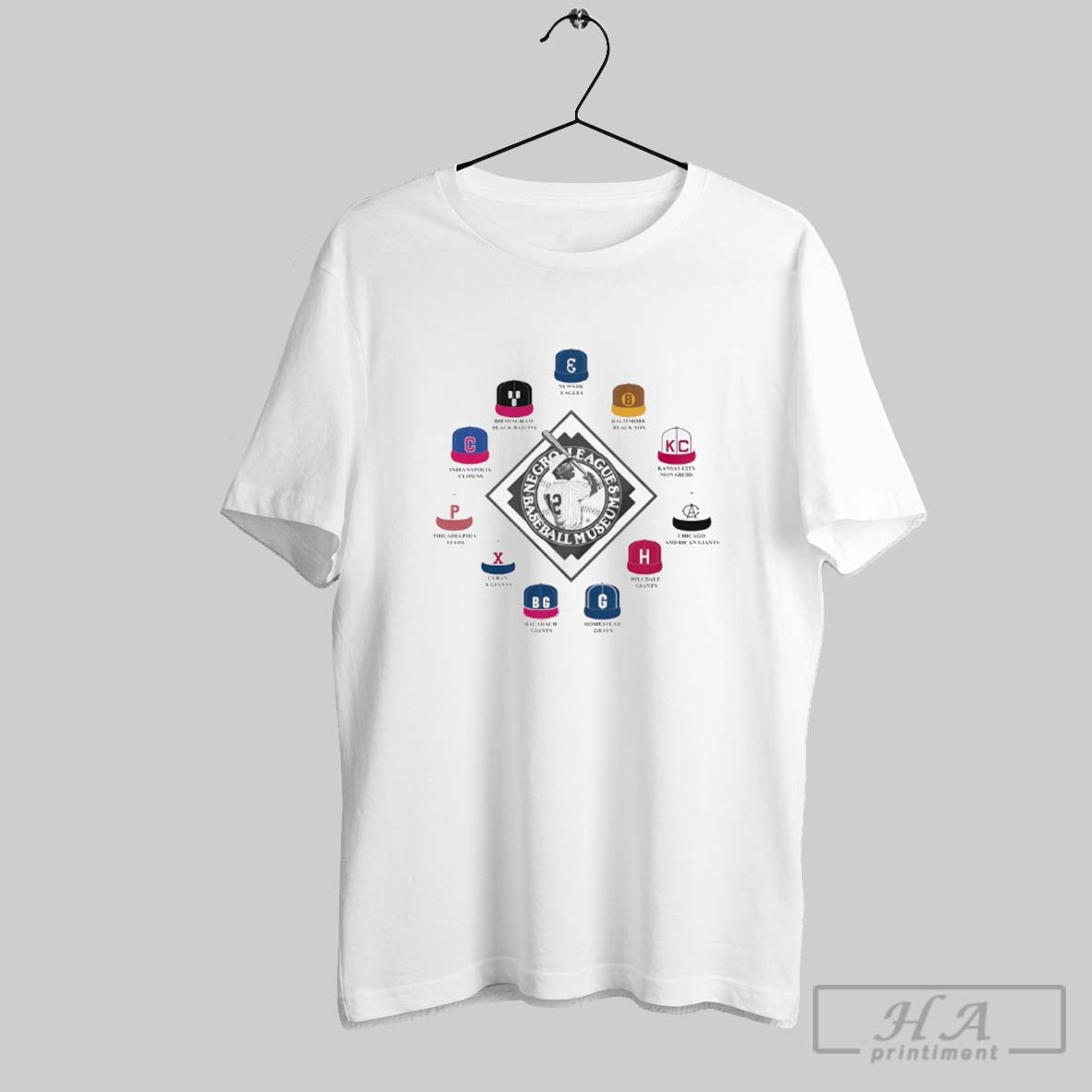 Official Negro League 11 Team Hat T Shirt