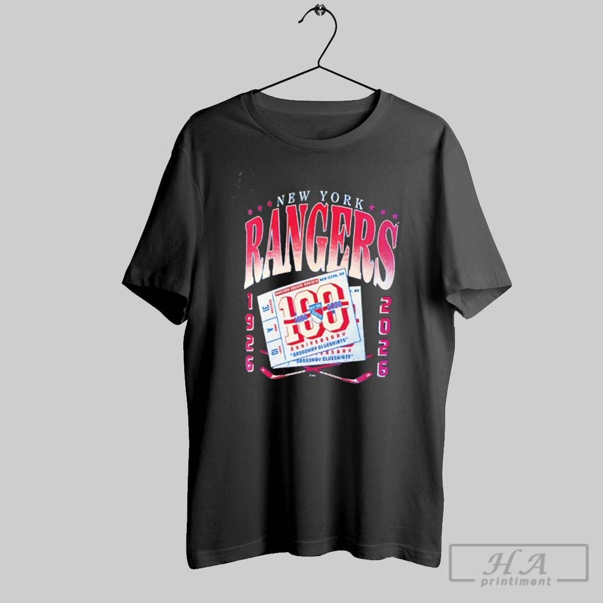 Official New York Rangers 100 Anniversary 1926 2026 Shirt