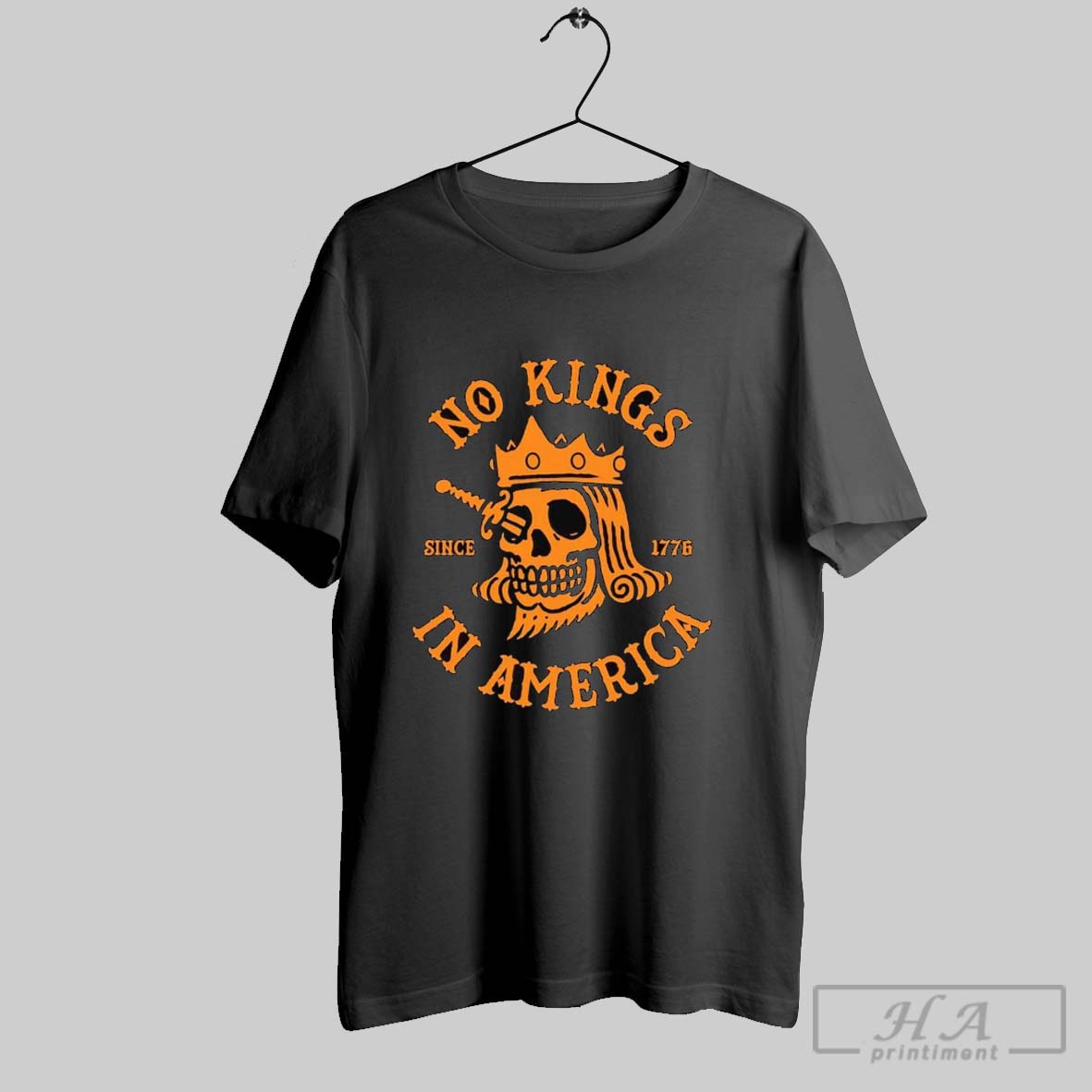 Official No Kings Skull In America Since 1776 Halloween Tee Shirt