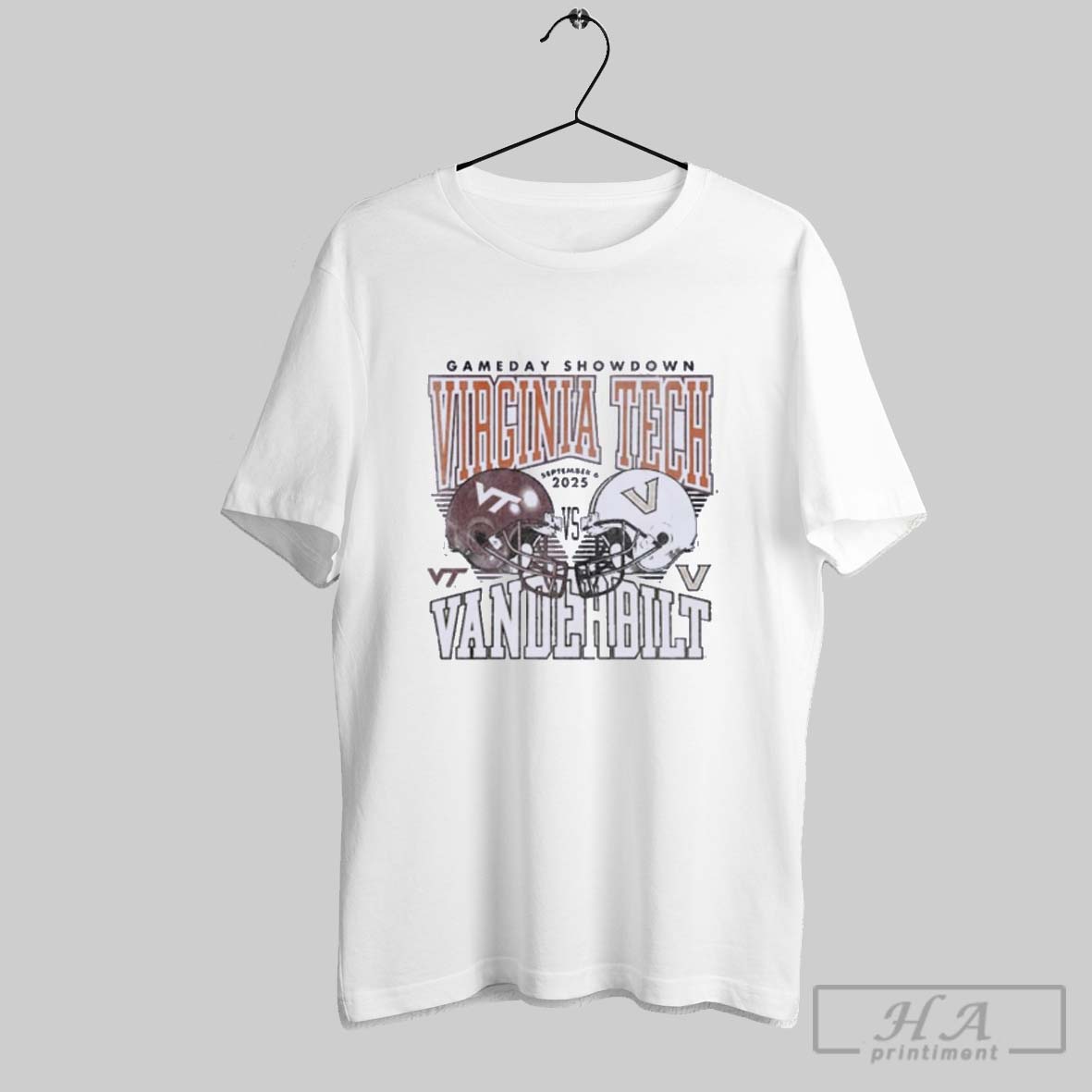 Official Official Gameday Virginia Tech Vs Vanderbilt September 6 2025 Duel Helmet Shirt Tee T Shirt