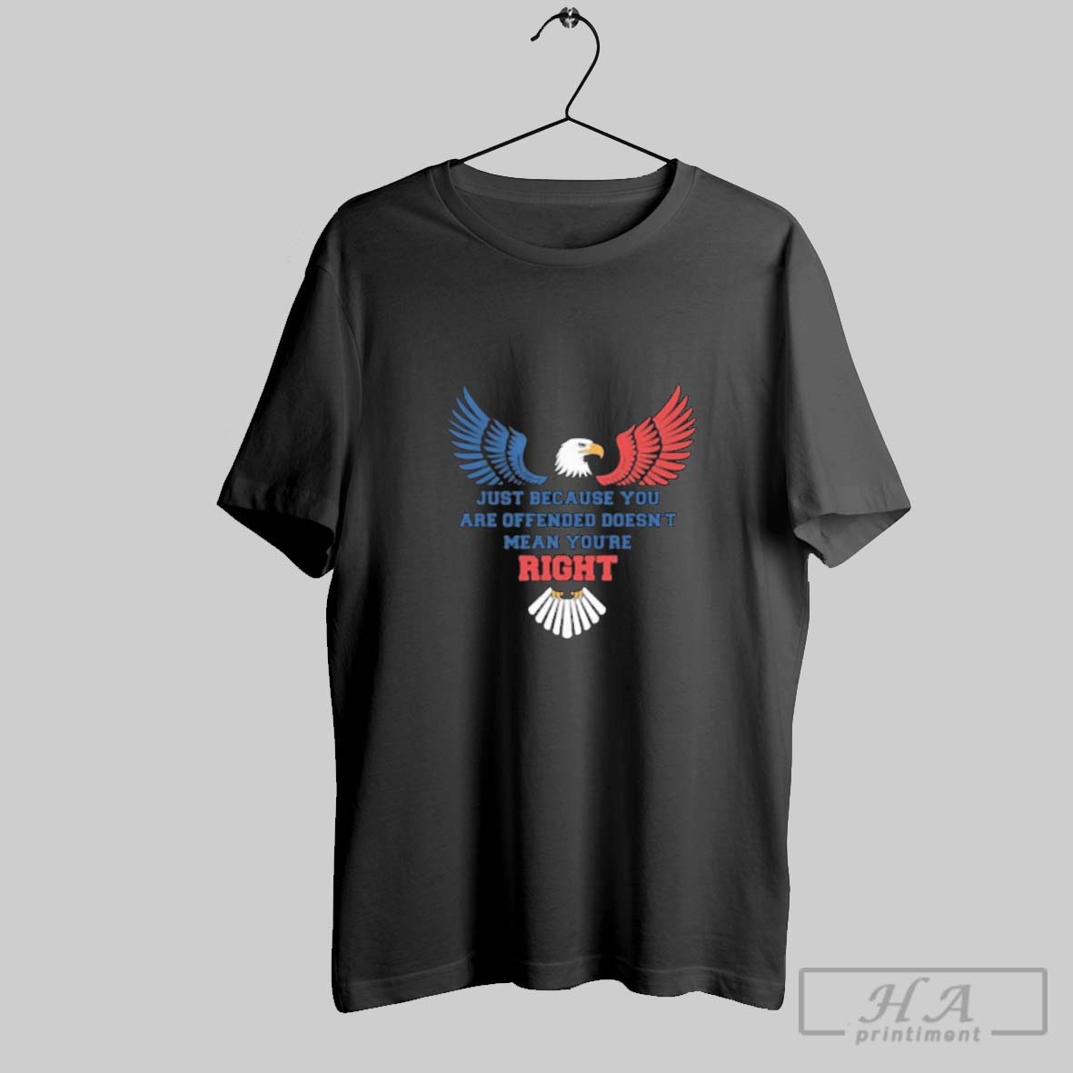 Official Official Just Because You Are Offended Doesnt Mean Youre Right Charlie Kirk American Eagle Shirt