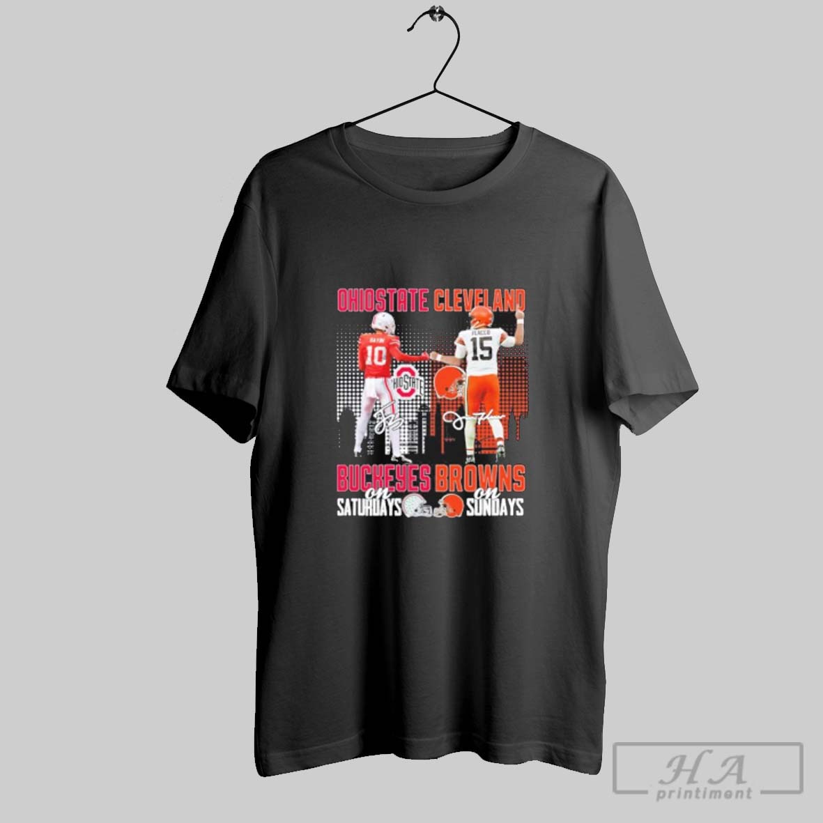 Official Official Sayin Buckeyes On Saturdays And Flacco Browns On Sundays Shirt Tee Shirt