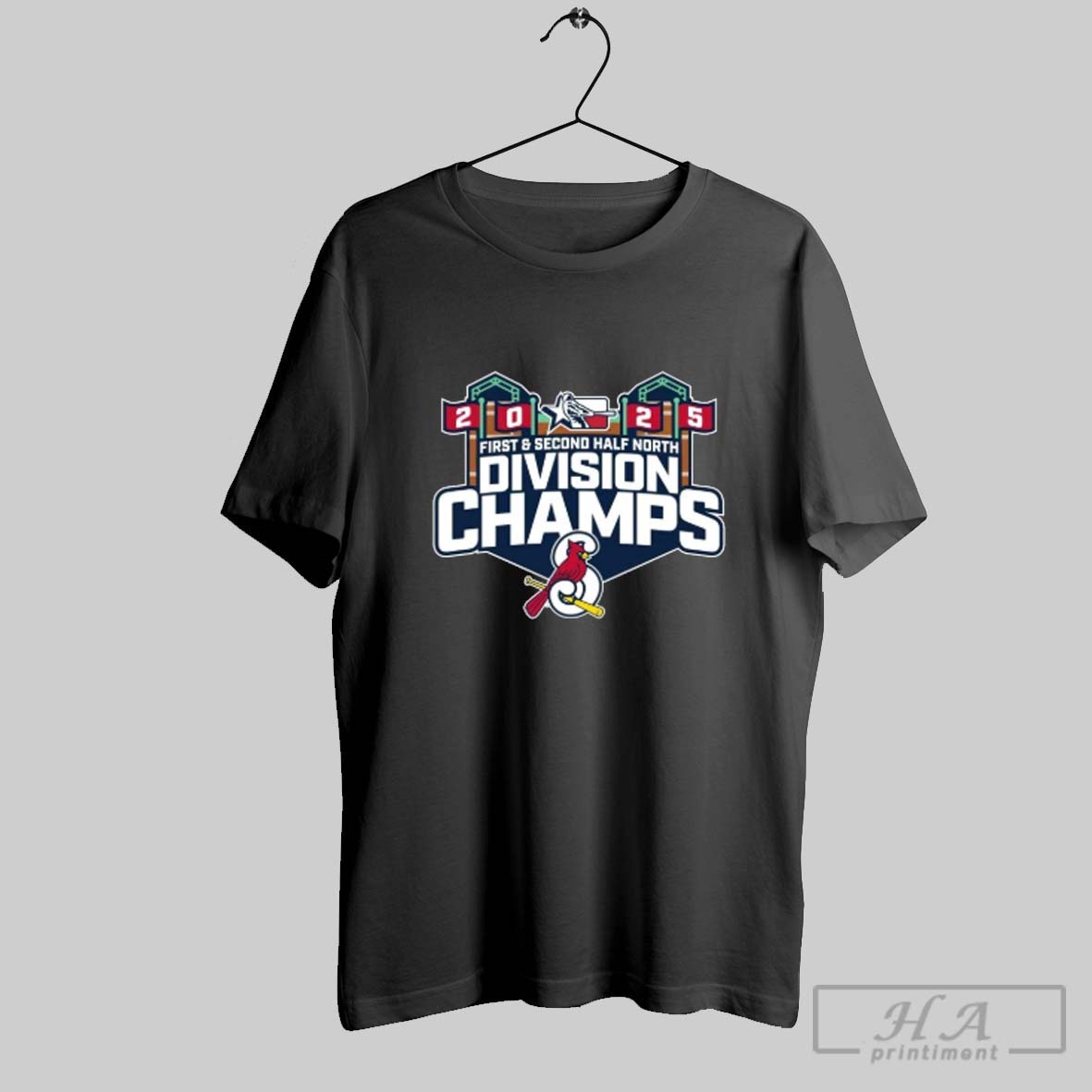 Official Official Springfield Cardinals 2025 First Second Half North Division Championship Texas League Fan Gear Shirt