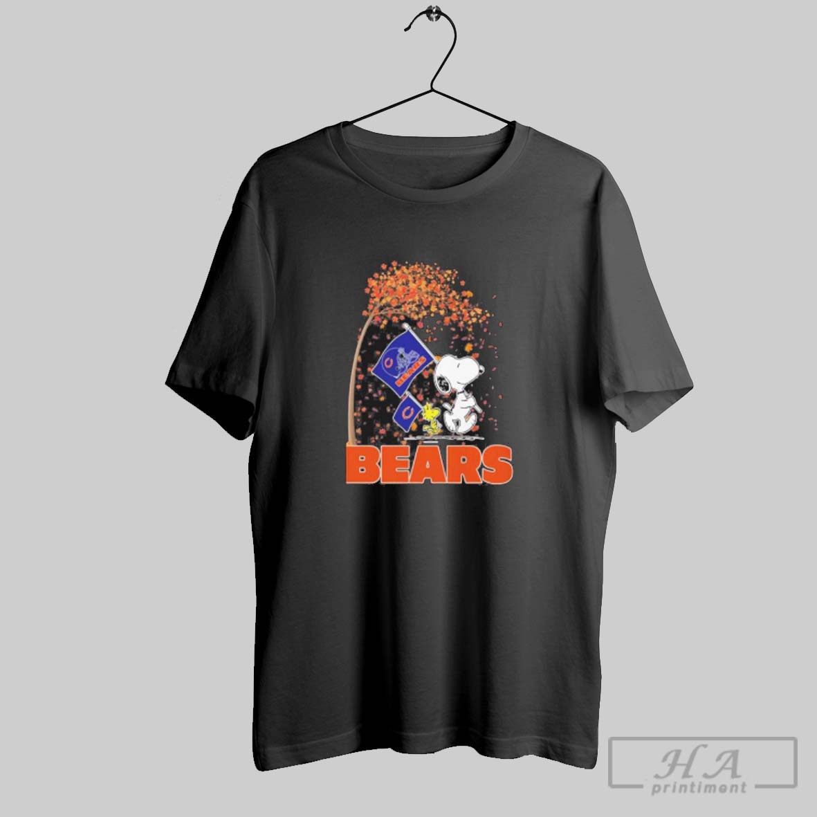 Official Official The Peanuts Snoopy And Woodstock X Chicago Bears In The Fall Shirt Tee Shirt